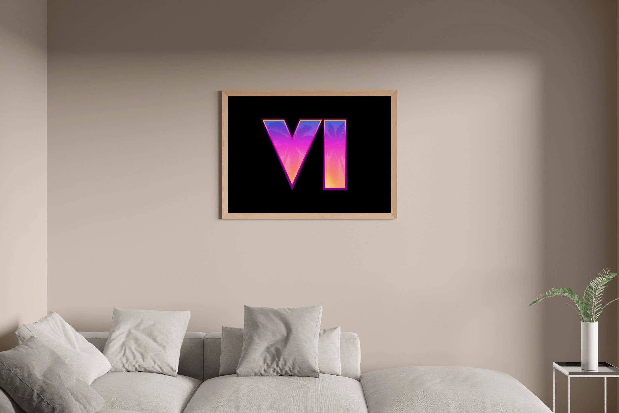 GTA 6 LOGO Gaming Wall Art - beink online art store