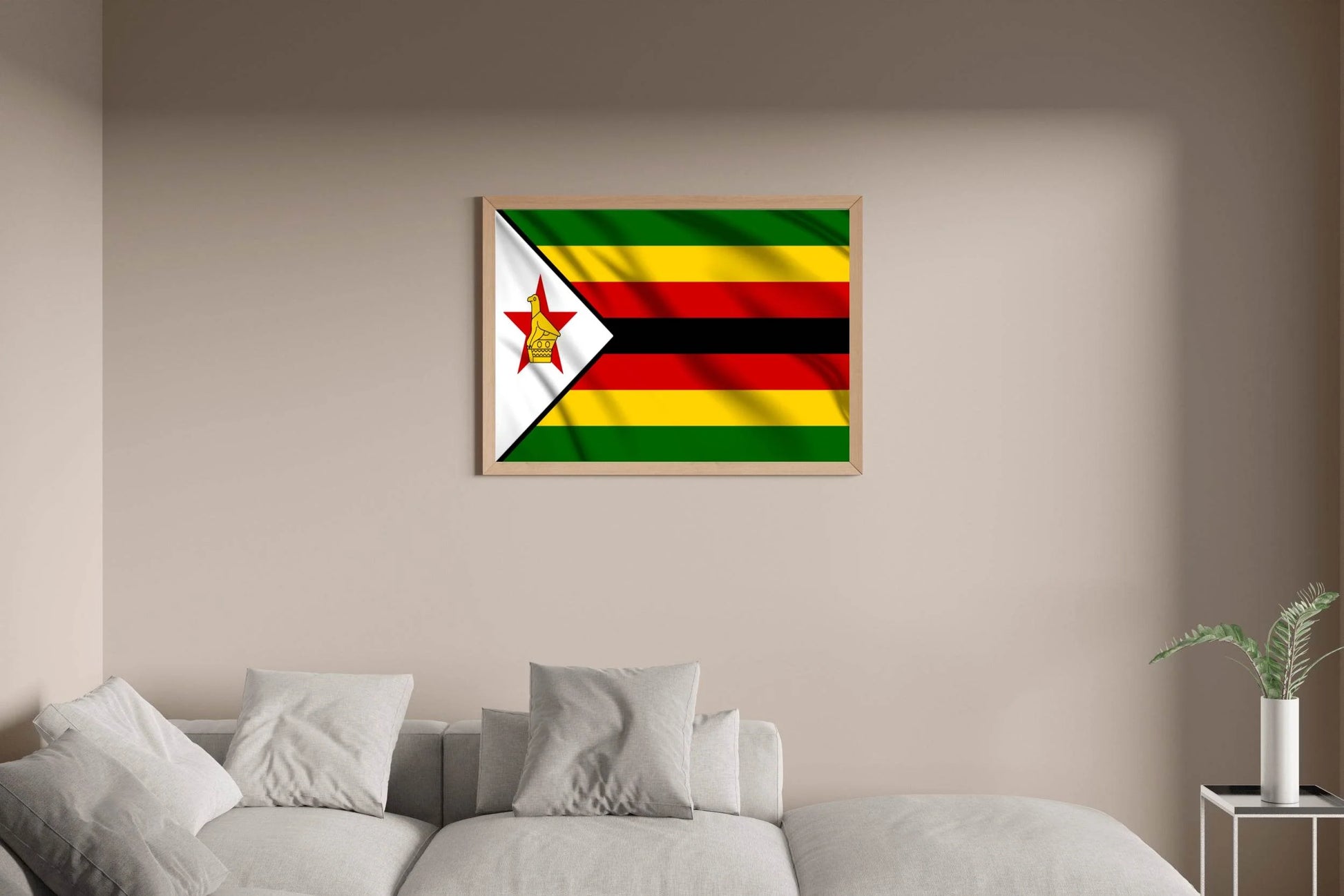Zimbabwe National Flag Wall Art - beink online art store