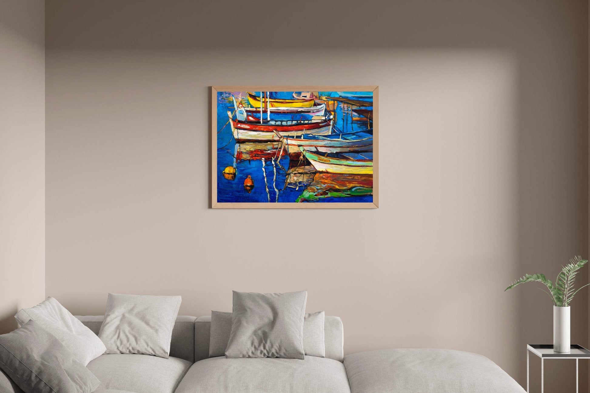 Colorful Boats on The Pier Wall Art - beink online art store