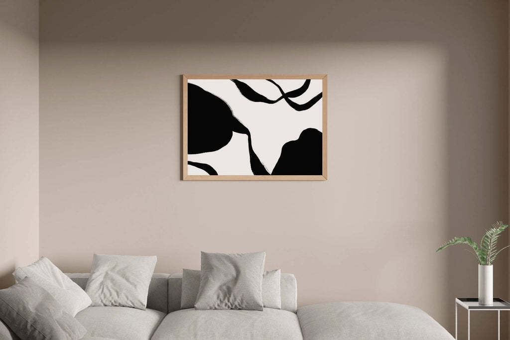 Ink Blot Abstraction Modern Wall Art - beink online art store