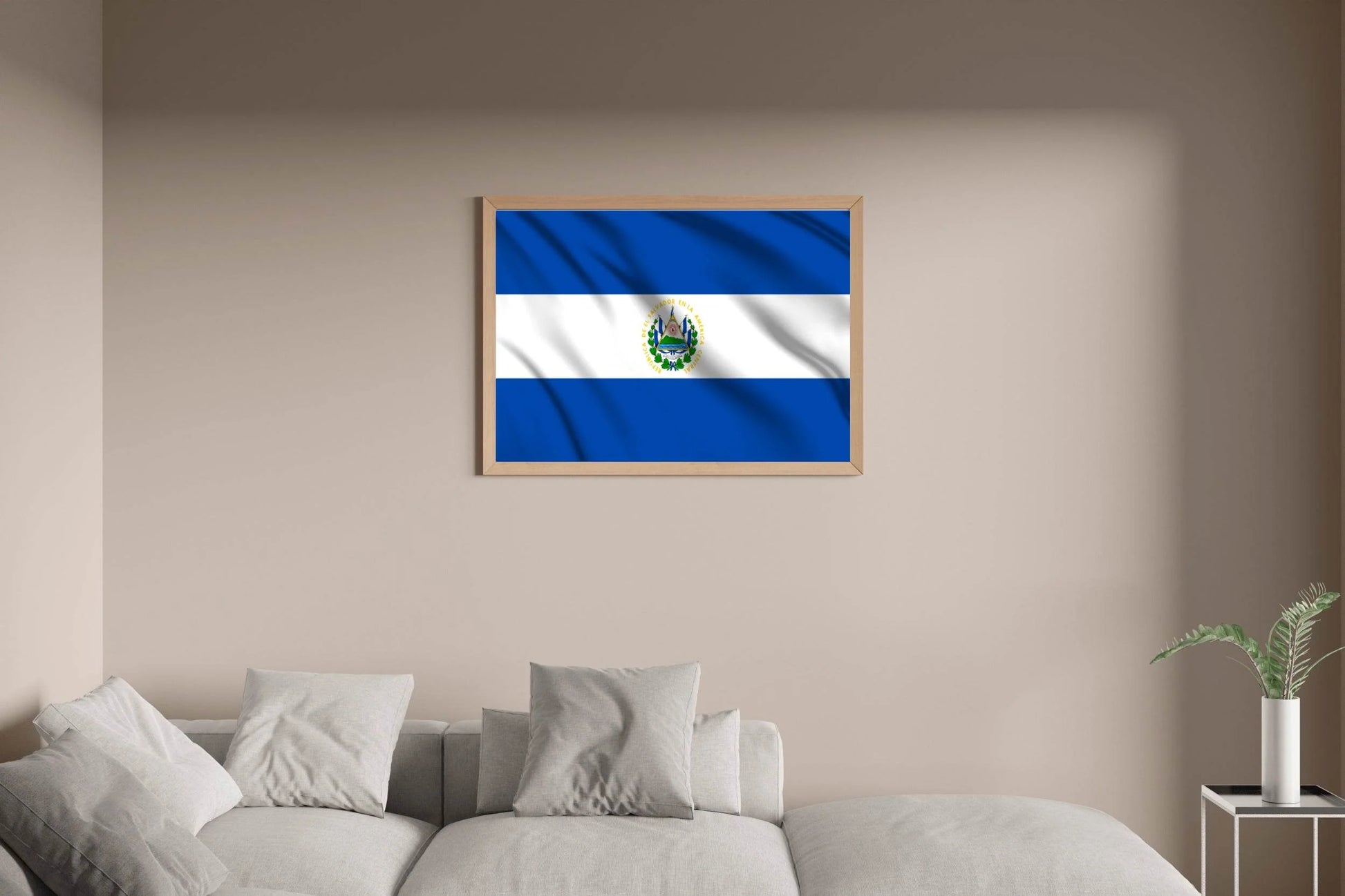 El Salvador National Flag Wall Art - beink online art store