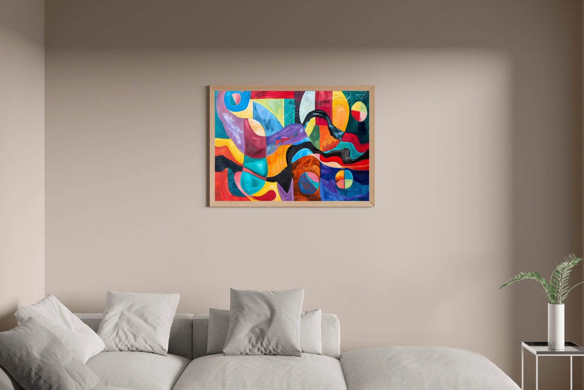 Geometric Shapes And Lines Painting Wall Art - beink online art store