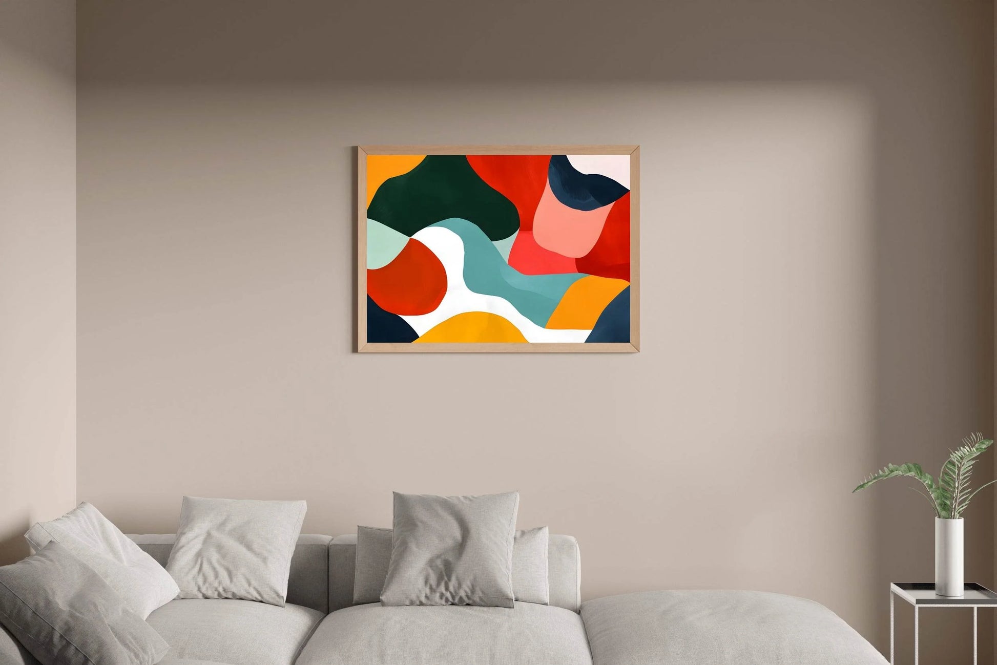 Colorful abstract Painting of Irregular Shapes - beink online art store