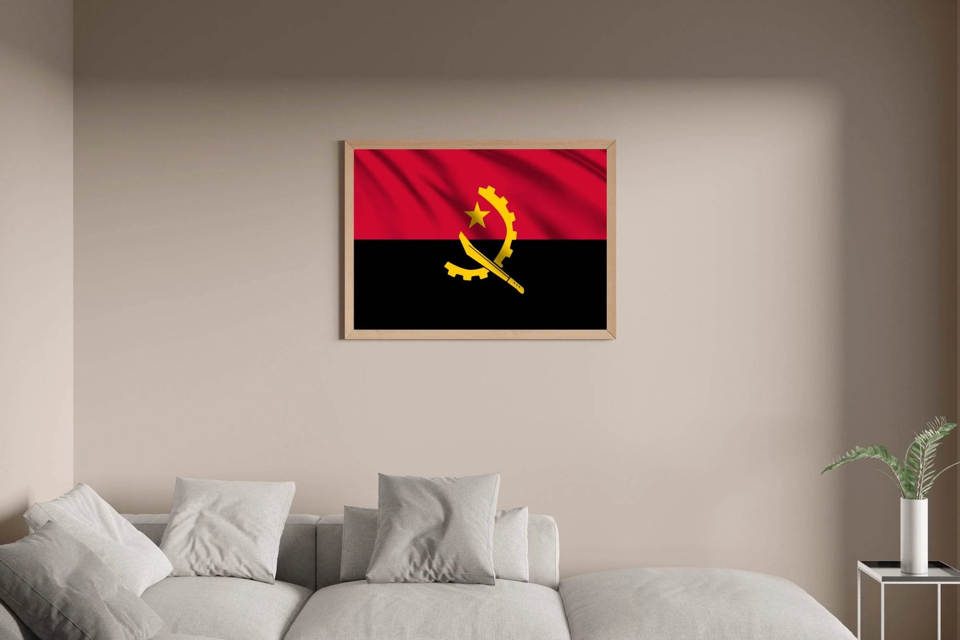 Angola National Flag Wall Art - beink online art store