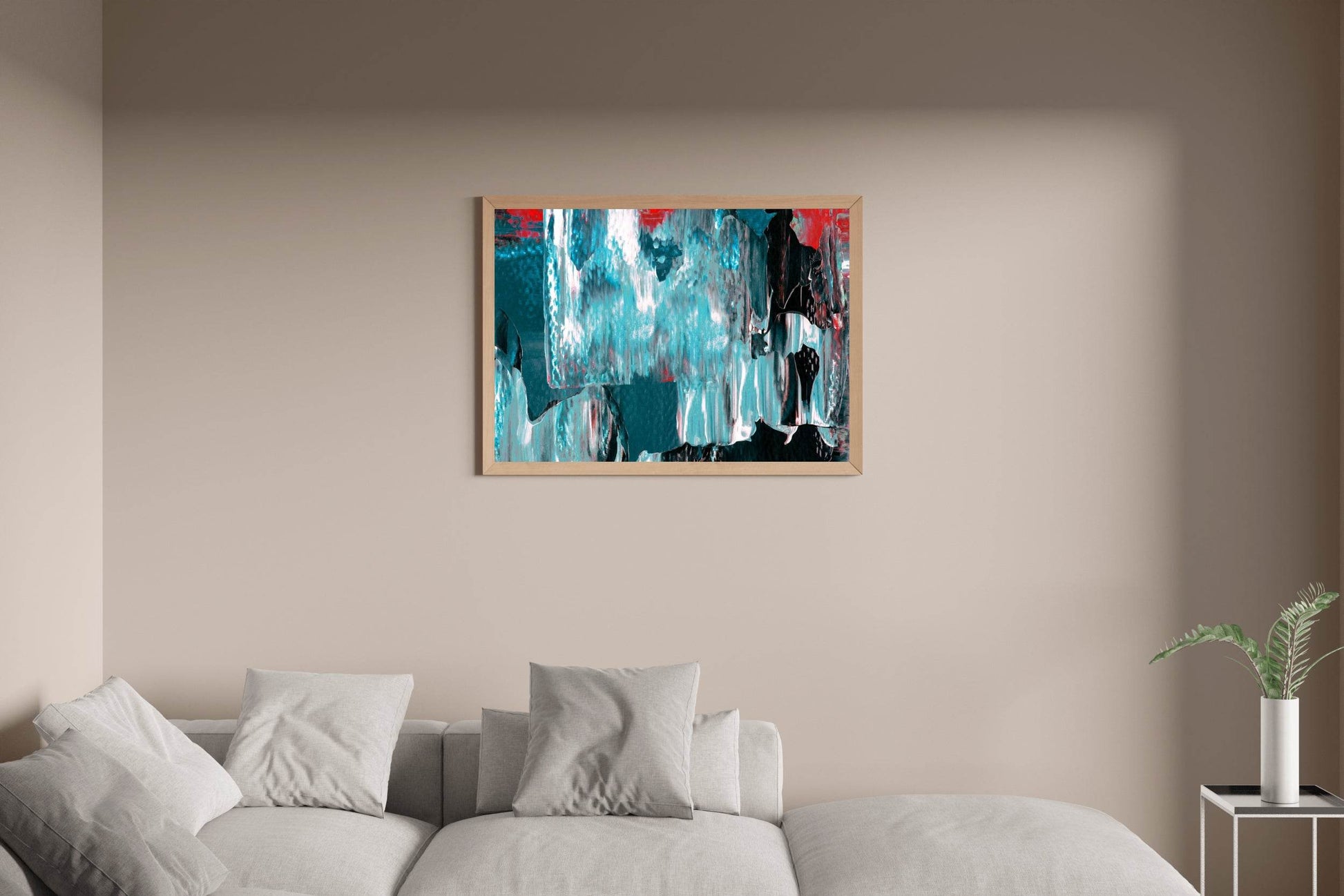 Falling Oil Paint Brush Strokes Abstract Wall Art - beink online art store