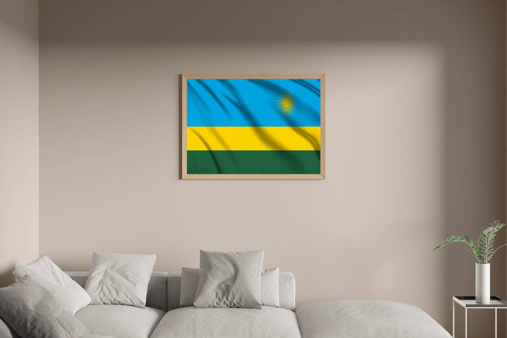 Rwanda National Flag Wall Art - beink online art store