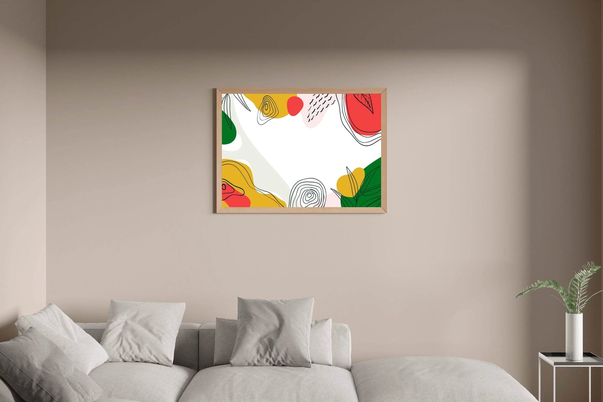 Background of Colored Shapes Wall Art - beink online art store