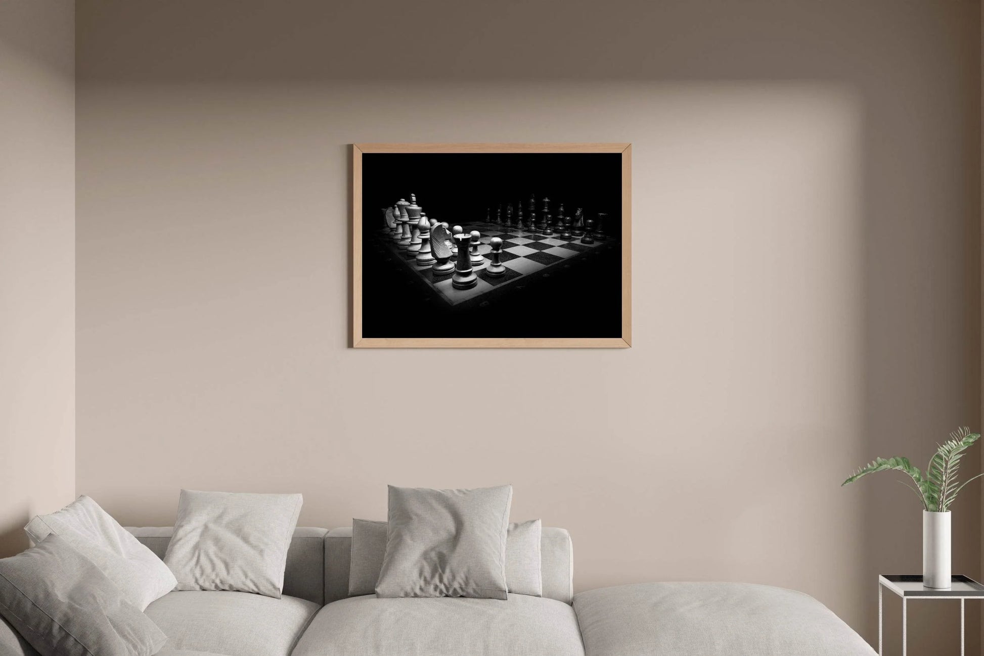 Chess Board Black & White Wall Art - beink online art store