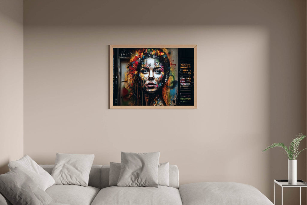 Colorful Painted Face of Women Digital Art - beink online art store