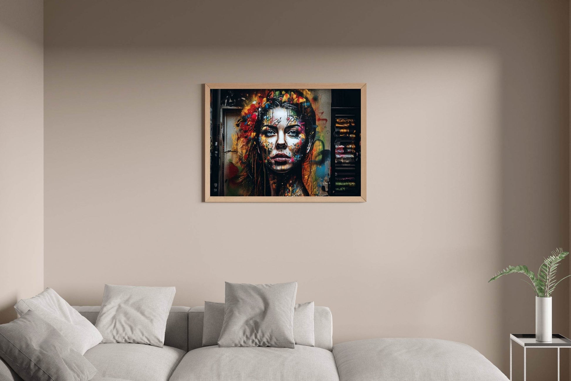 Colorful Painted Face of Women Digital Art - beink online art store
