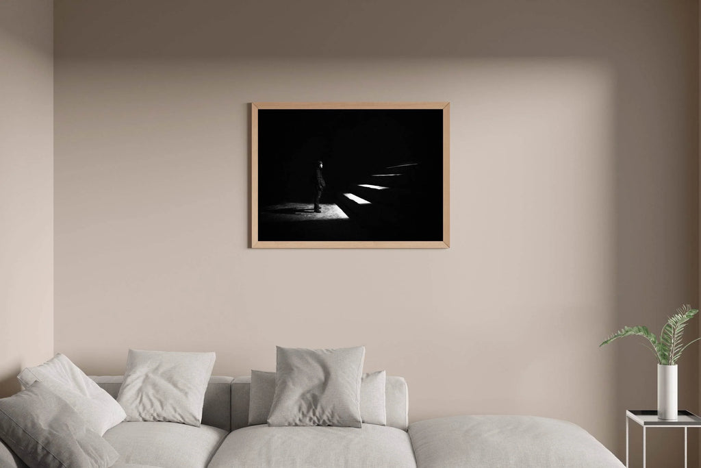 Alone Man Black & White Wall Art - beink online art store