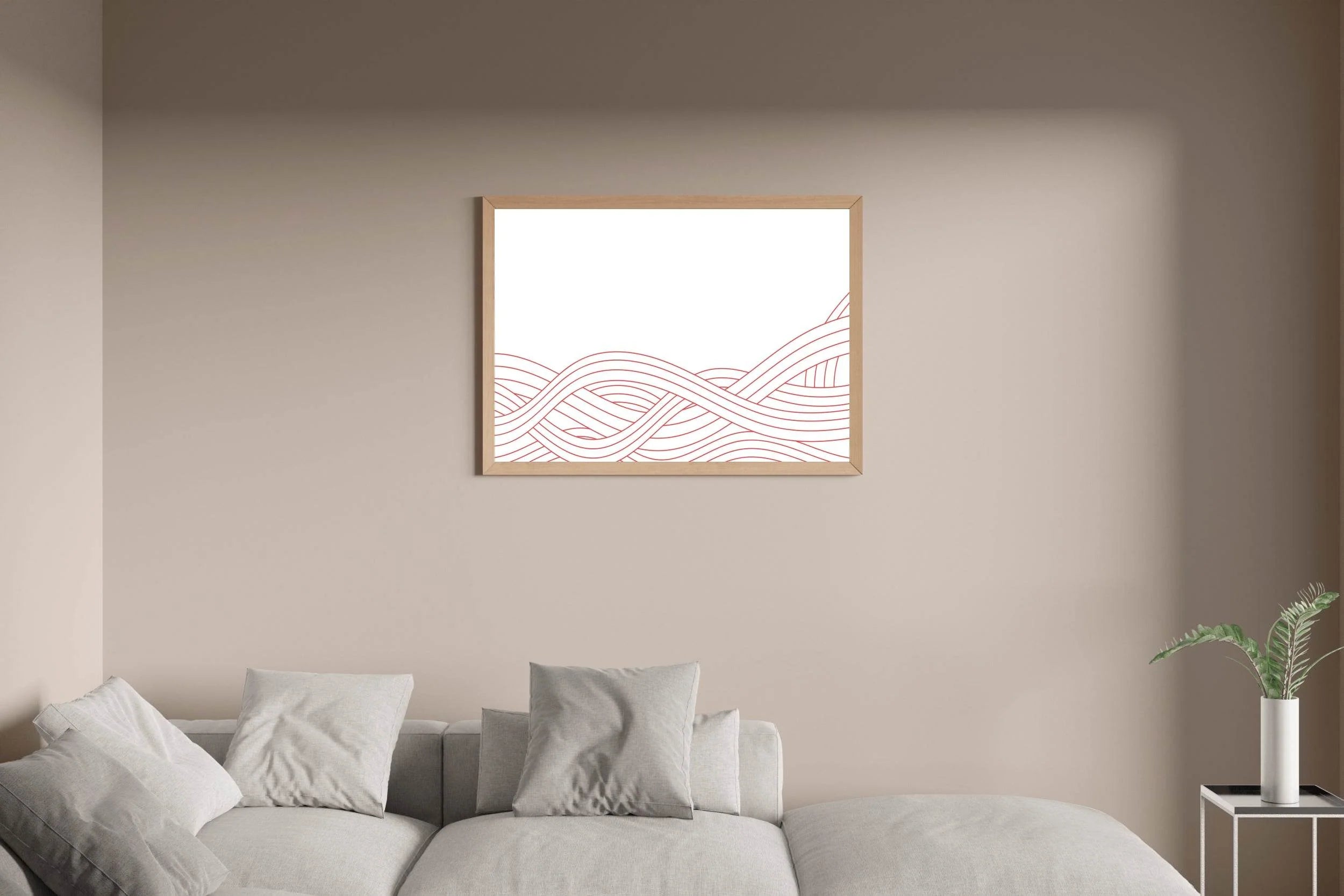 Lntertwined Wavy Line Art - beink online art store