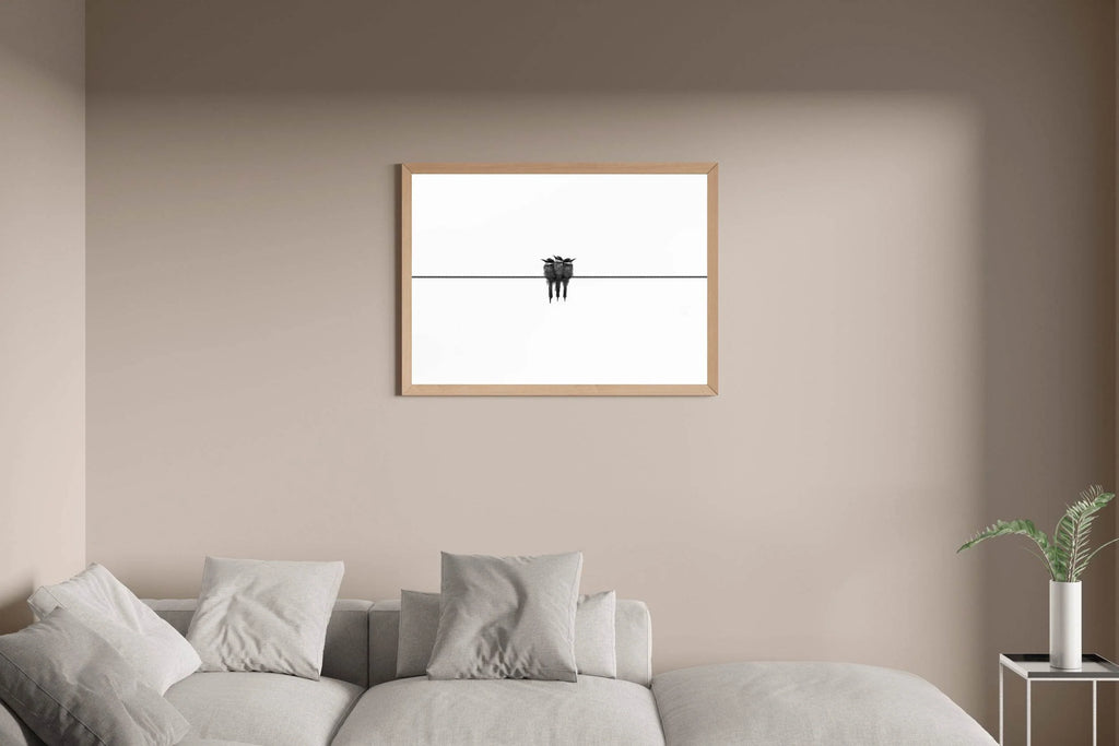 3 Birds Black & White Wall Art - beink online art store