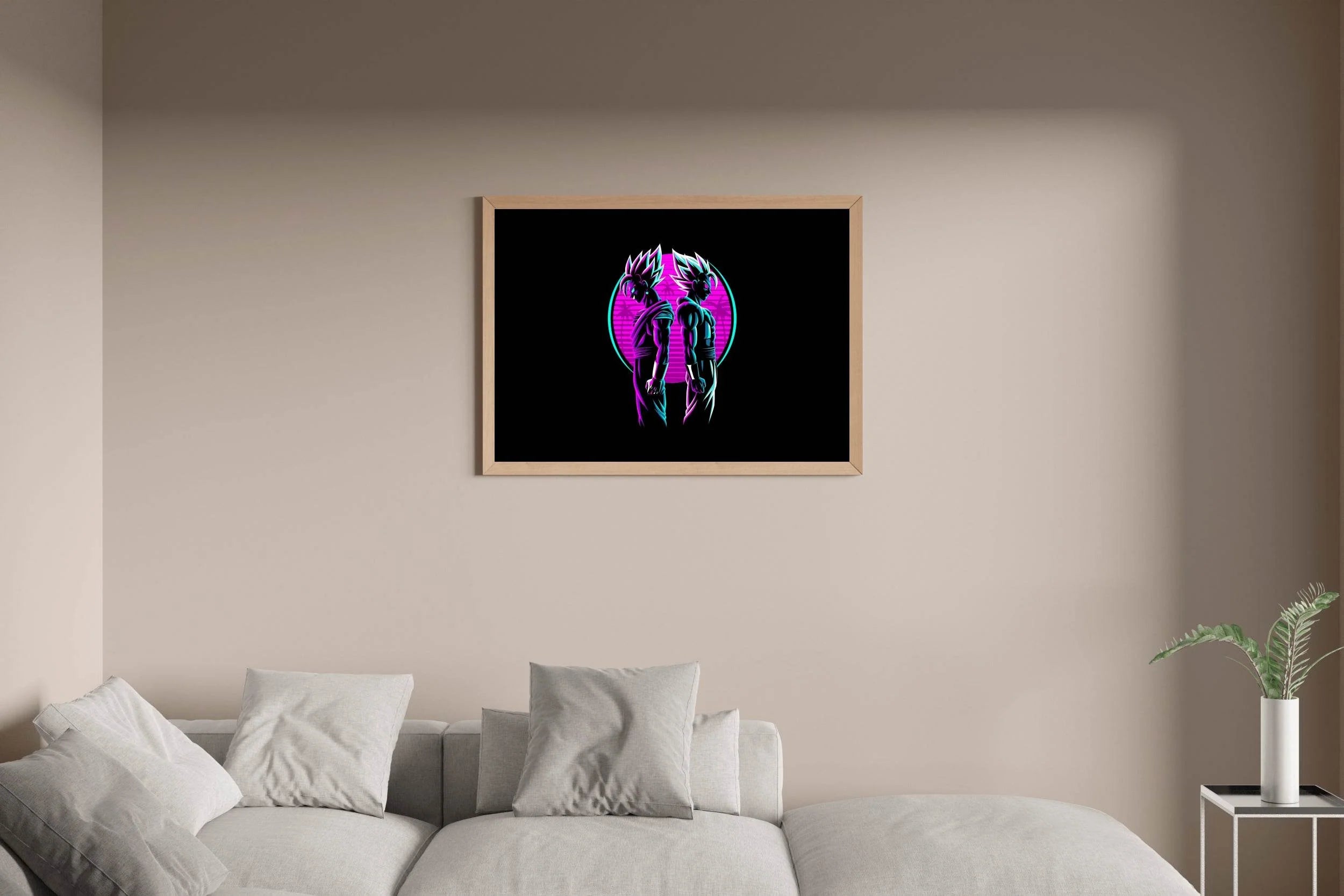 Neon Dragon Ball Z Anime Wall Art - beink online art store