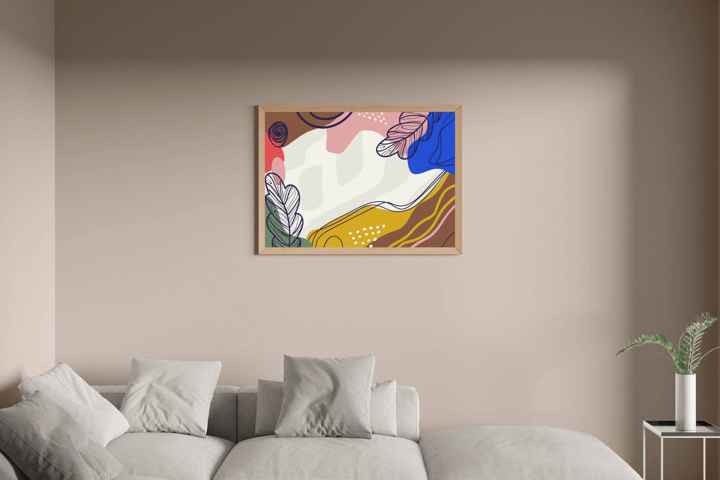 Frame of Colorful Flowers Wall Art - beink online art store