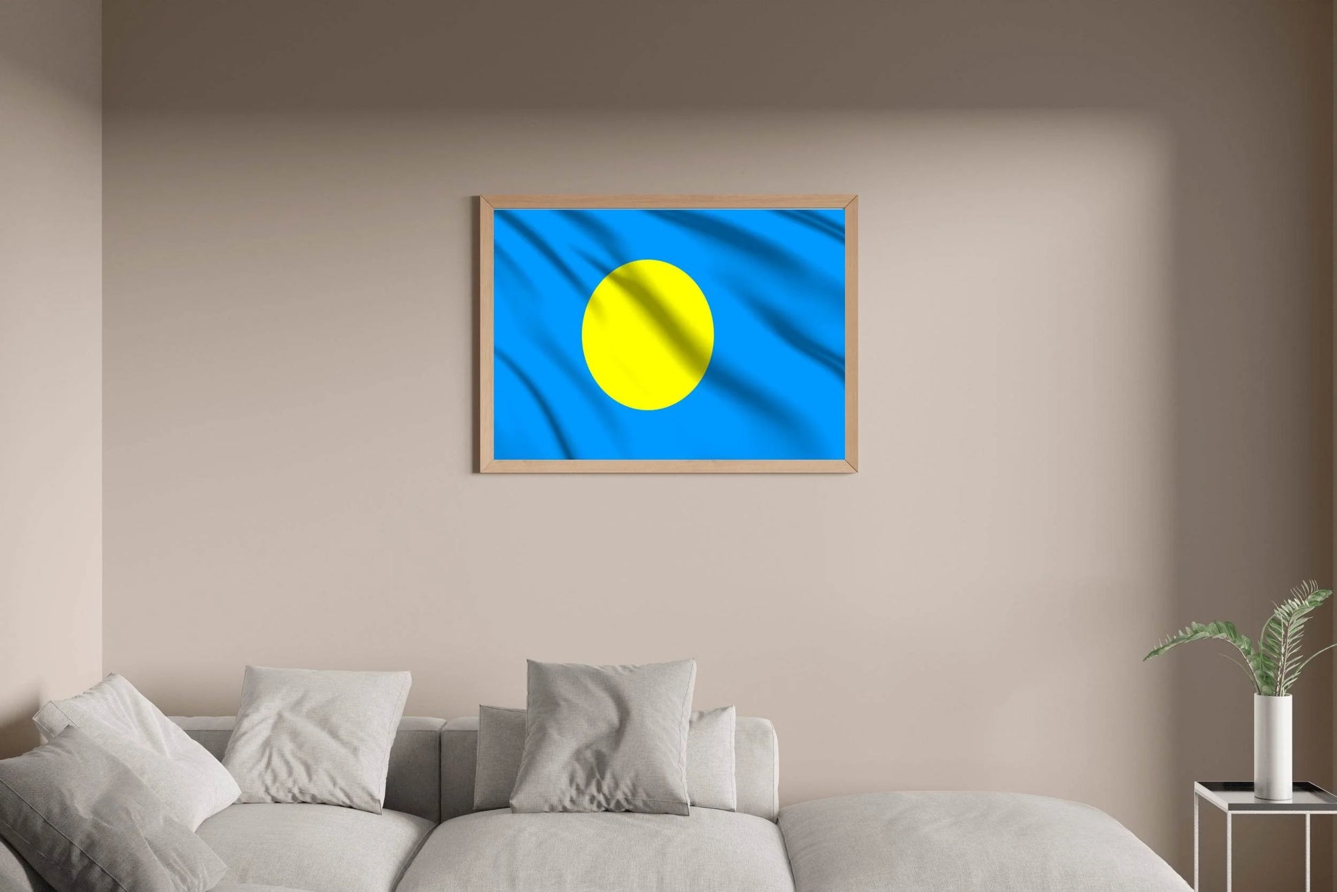 Palau National Flag Wall Art - beink online art store