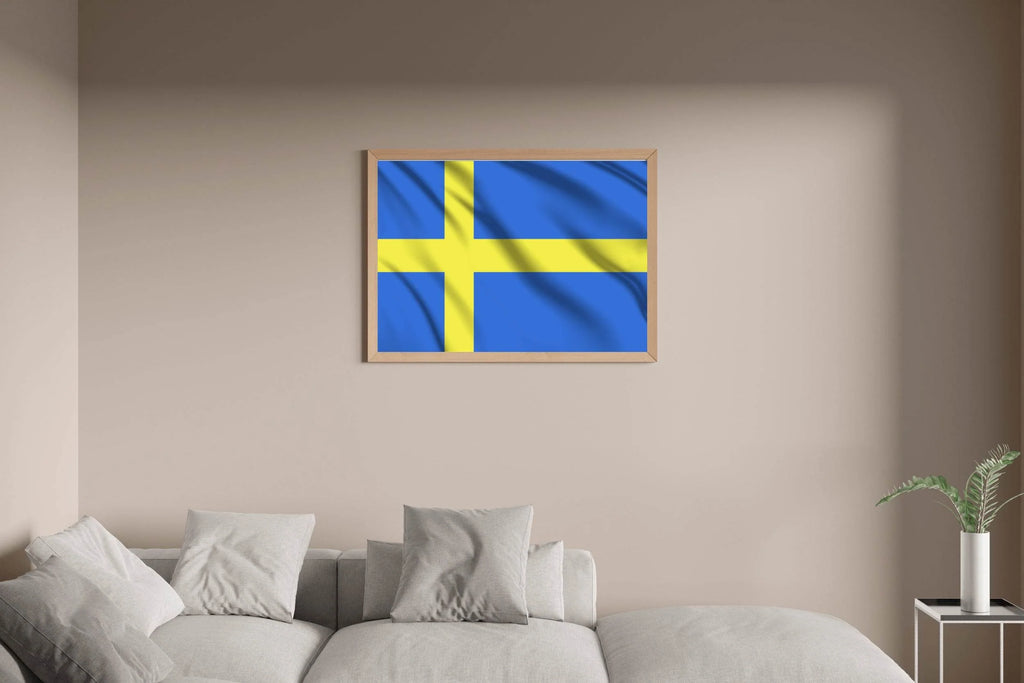 Sweden National Flag Wall Art - beink online art store