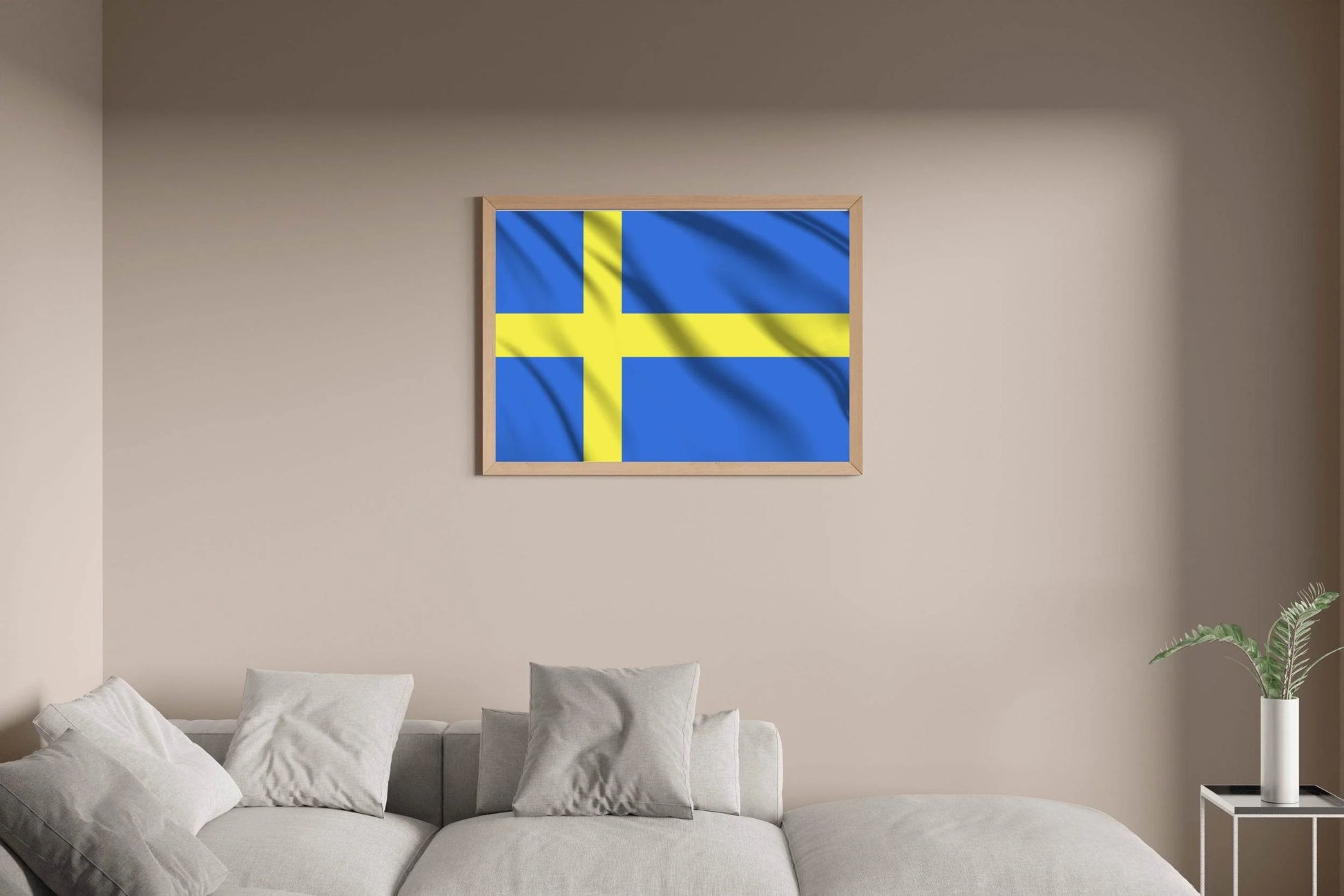 Sweden National Flag Wall Art - beink online art store