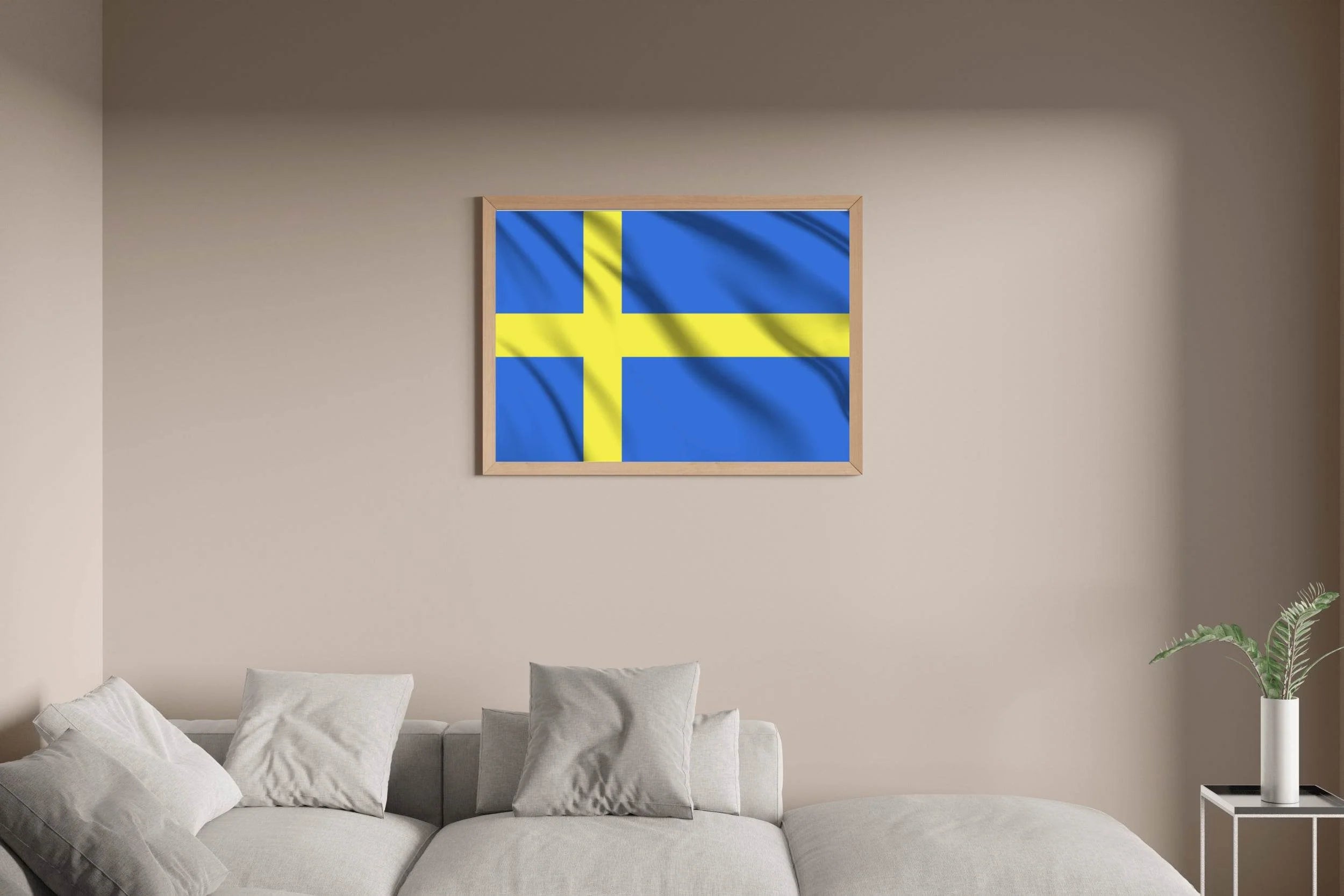 Sweden National Flag Wall Art - beink online art store