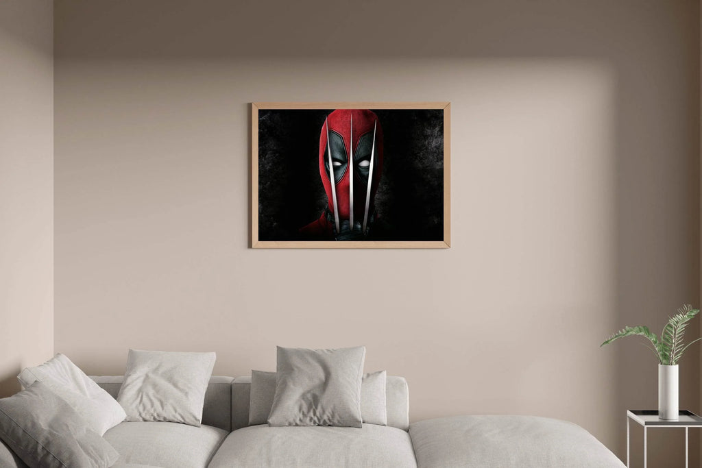 Deadpool with Wolverine Claws Wall Art - beink online art store