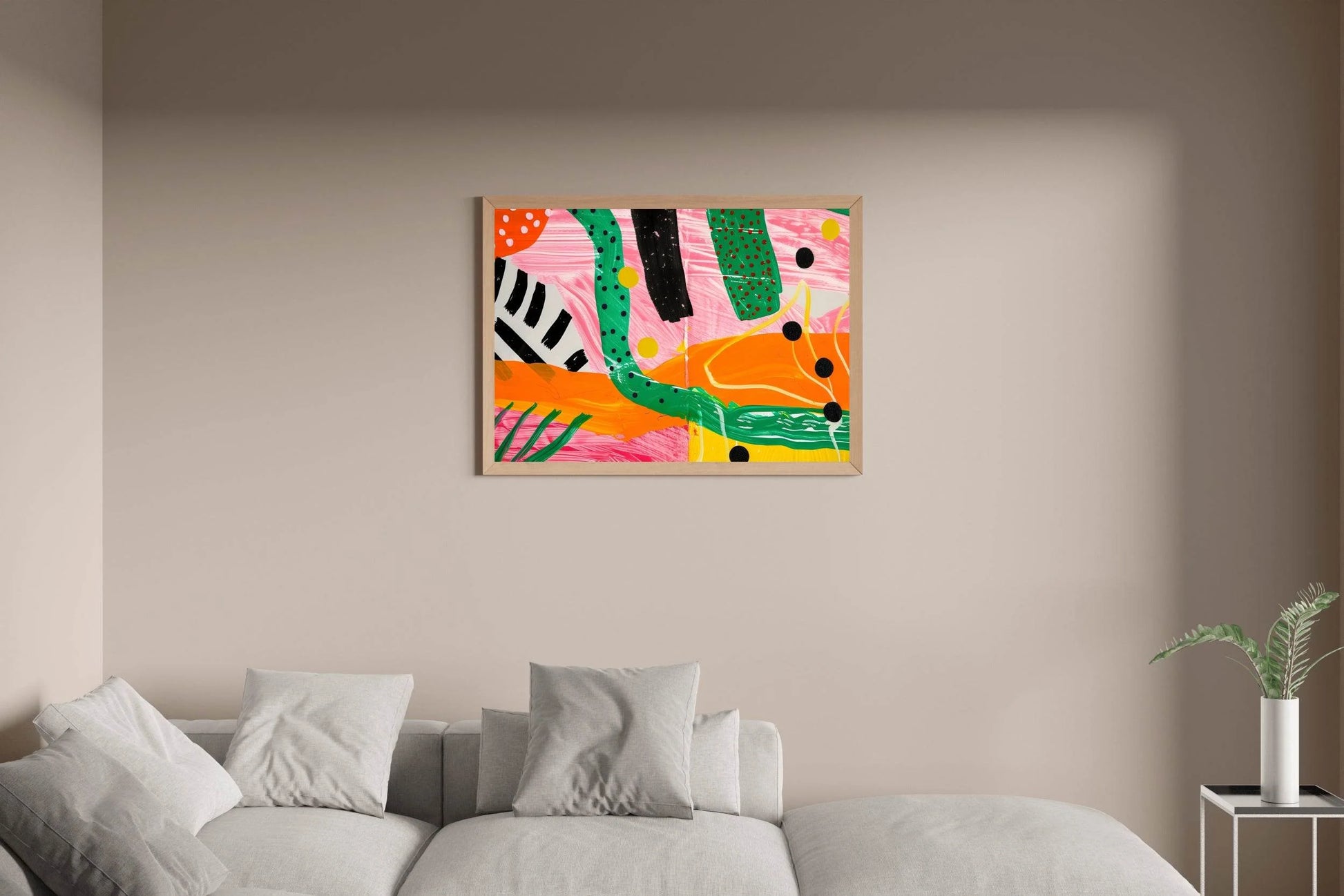 Colorful Abstract Chaos Painting Wall Art - beink online art store