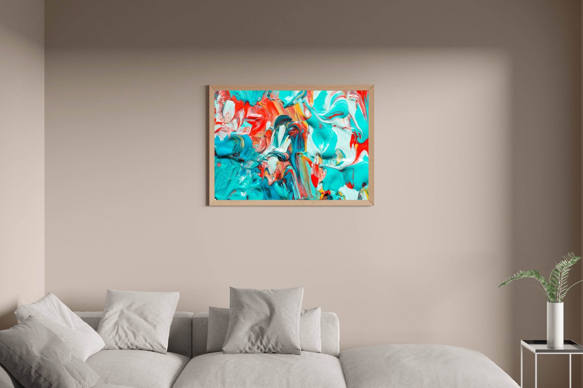 3D Effect Wavy Oil Paint Abstract Wall Art - beink online art store