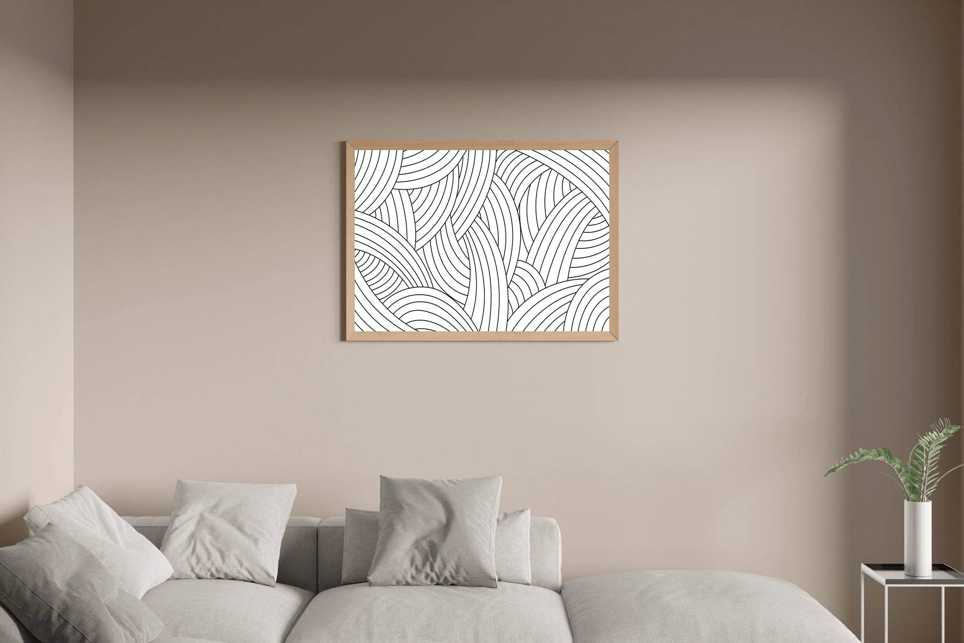Seamless Black and White Pattern Abstract Wall Art - beink online art store