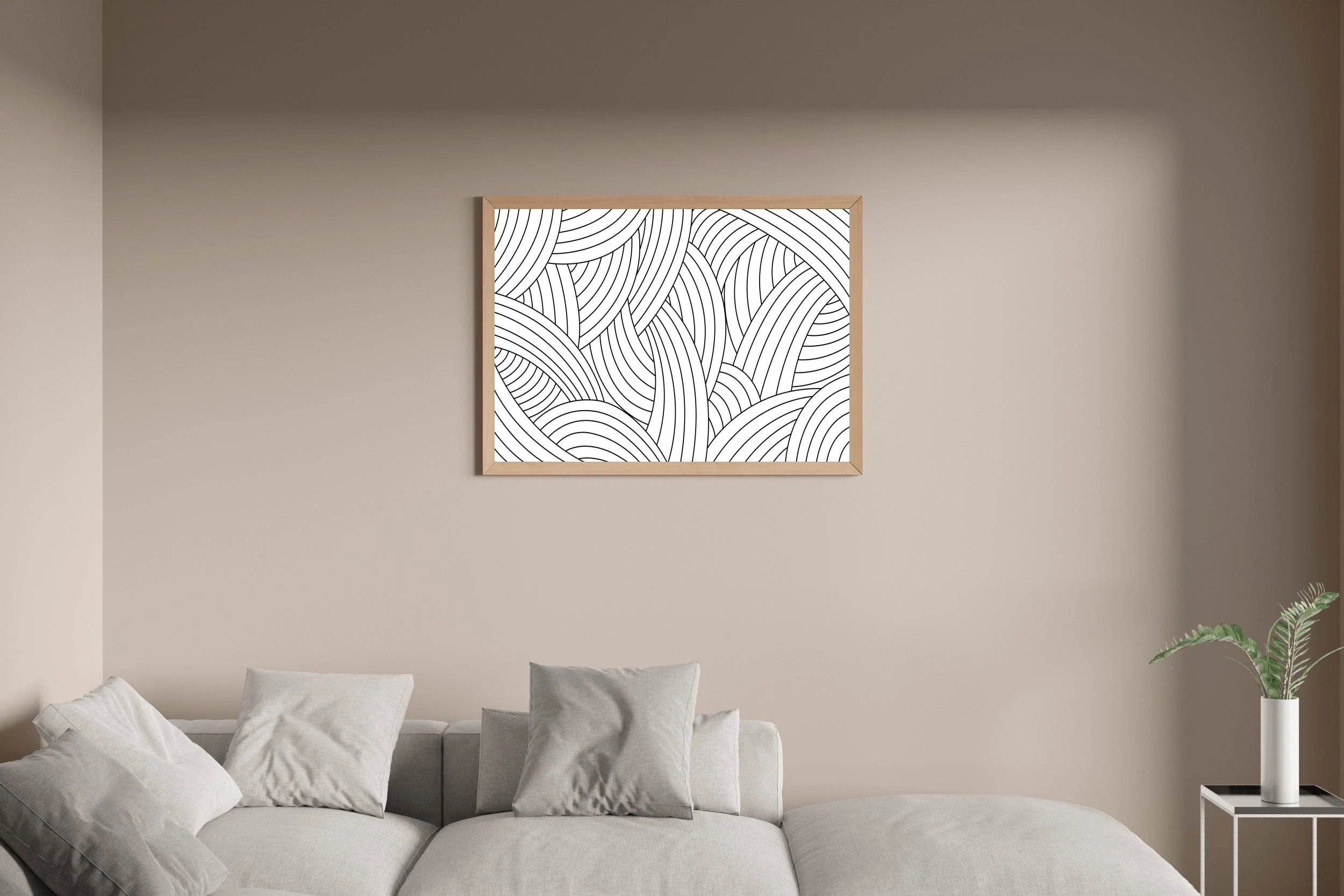 Seamless Black and White Pattern Abstract Wall Art - beink online art store