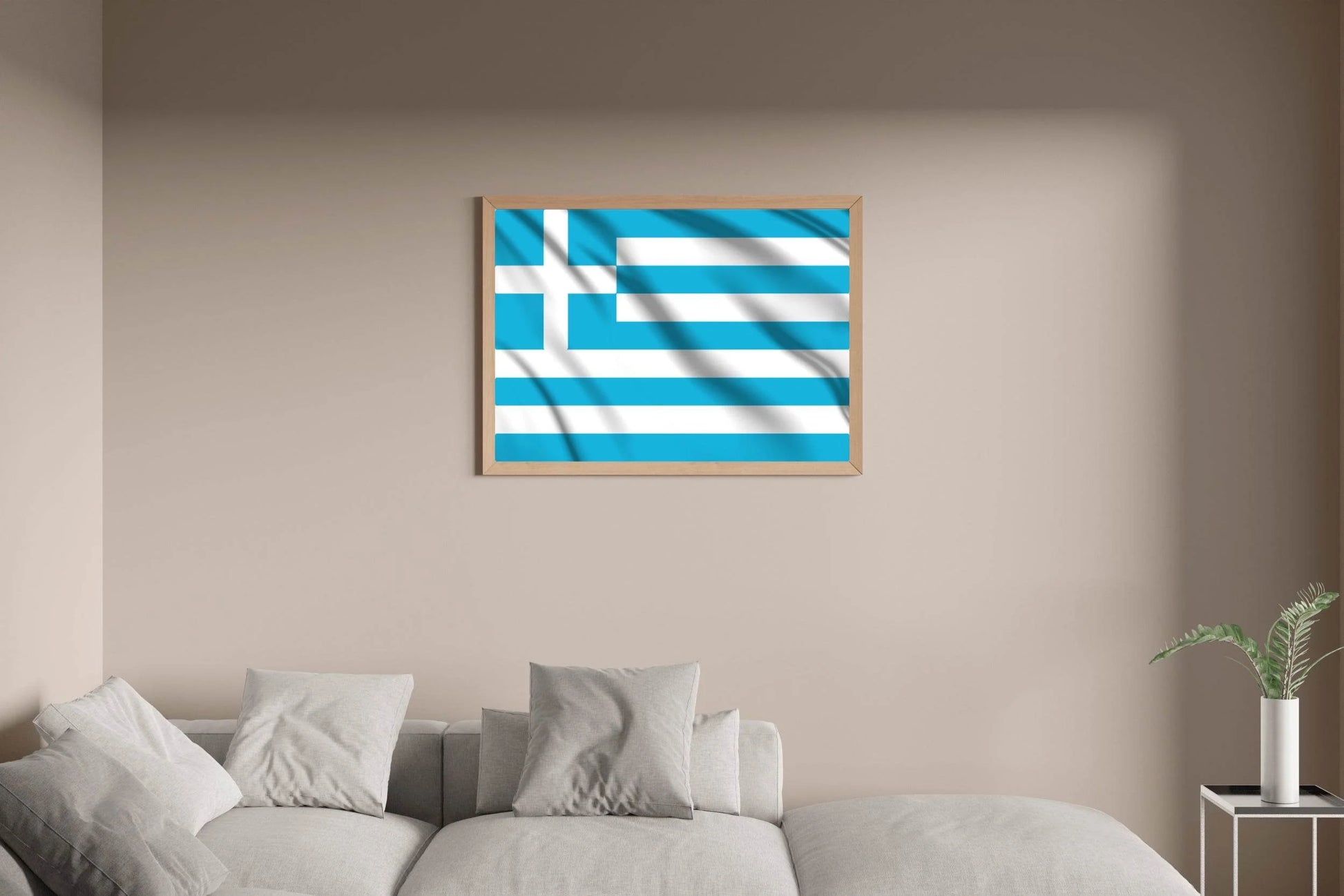 Greece National Flag Wall Art - beink online art store