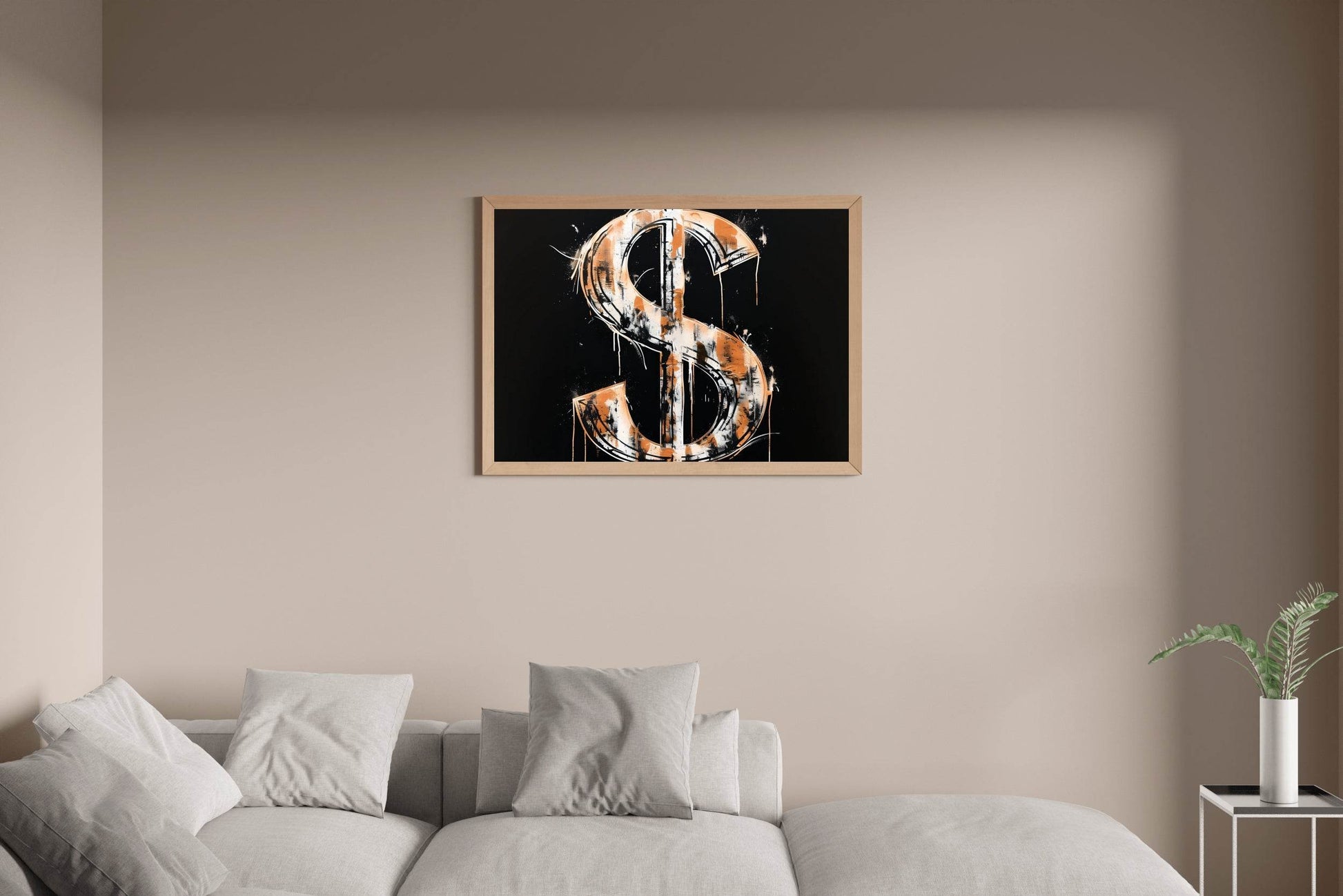 Dollar Sign Closeup Wall Art - beink online art store