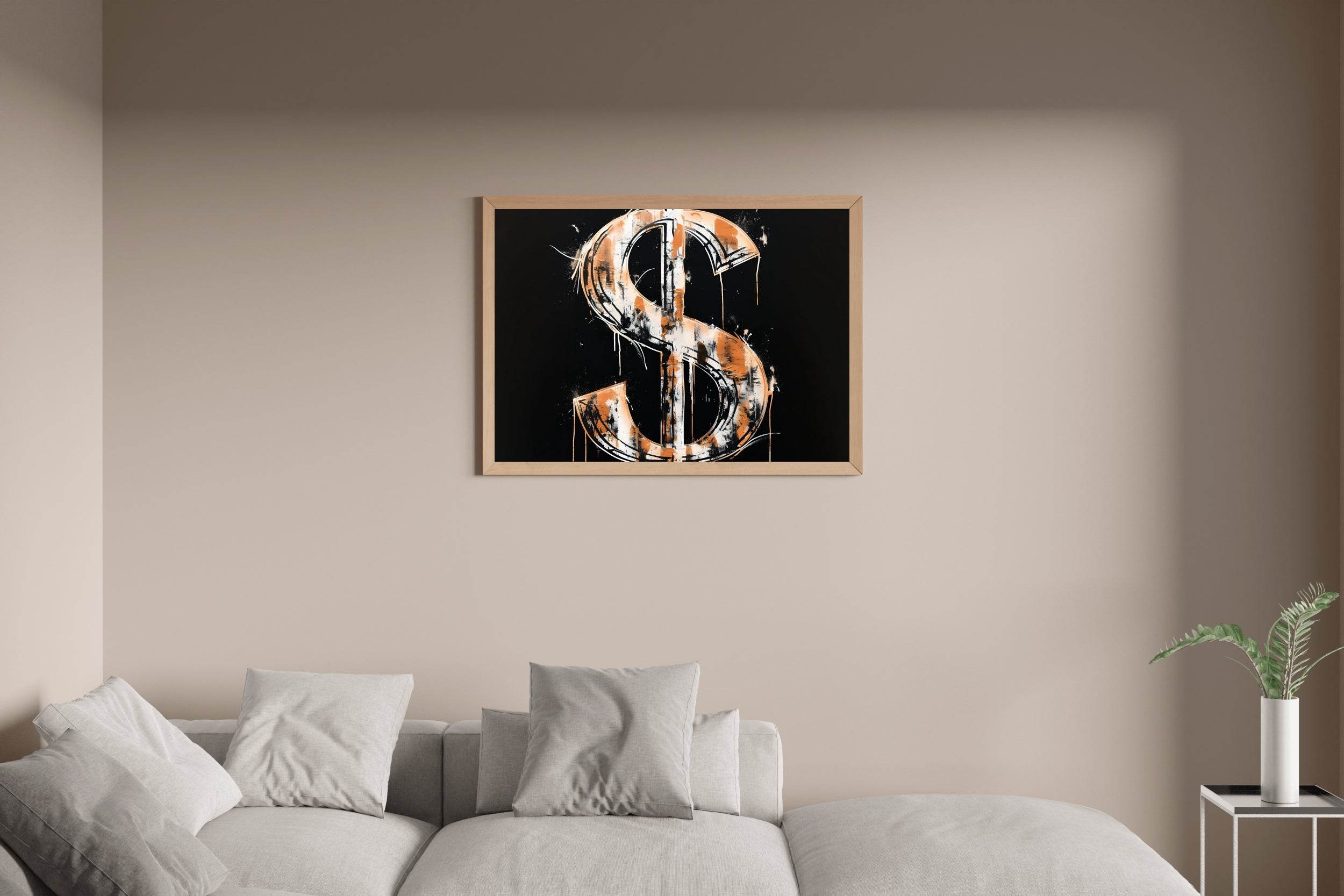 Dollar Sign Closeup Wall Art - beink online art store