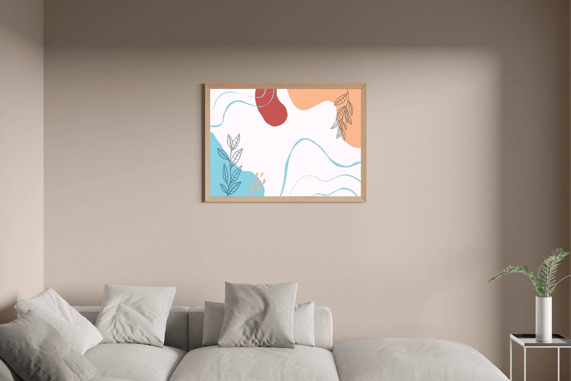 Art Design Mixed With Water And Flower Wall Art - beink online art store