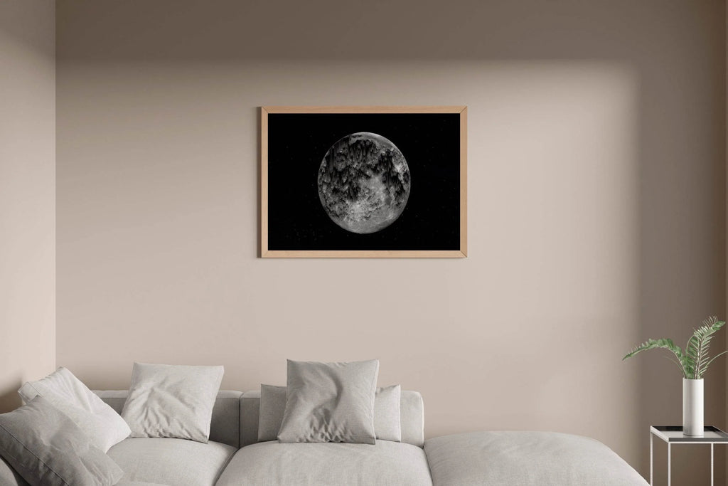 Moon Black & White Wall Art - beink online art store