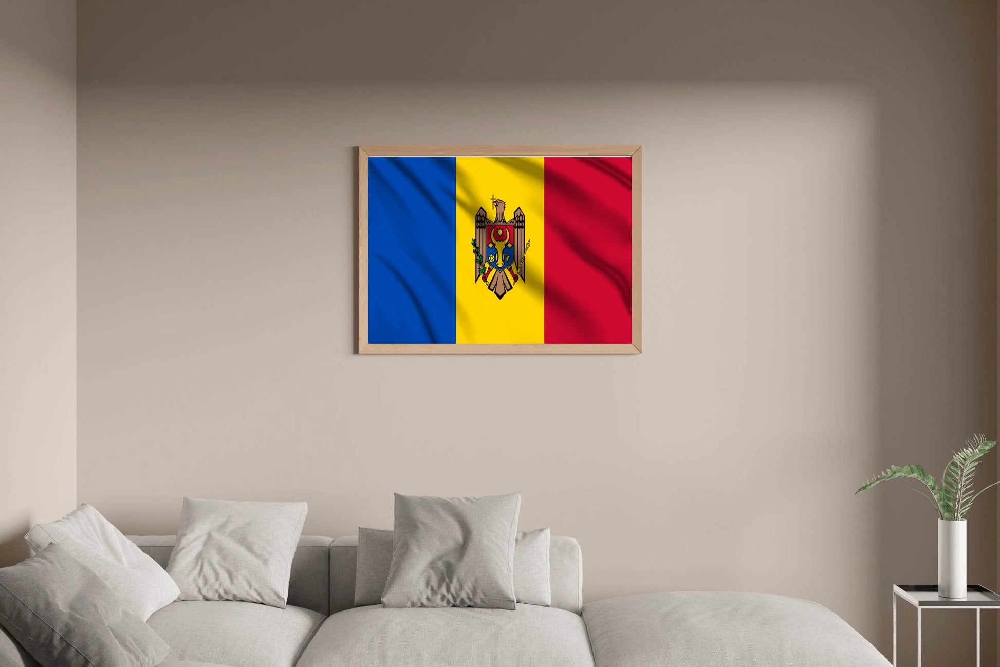 Moldova National Flag Wall Art - beink online art store