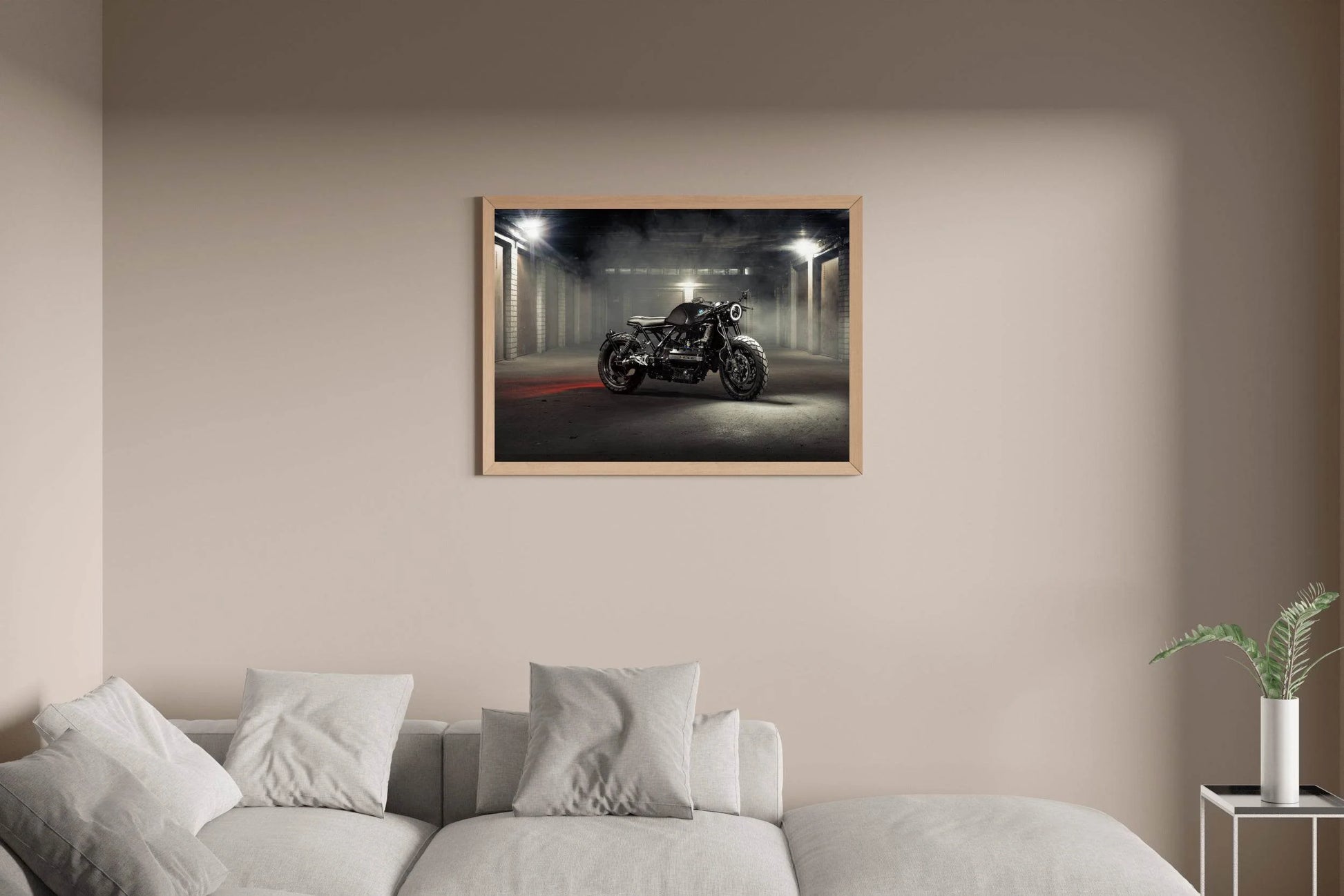 BMW Cafe Racer Black & White Wall Art - beink online art store