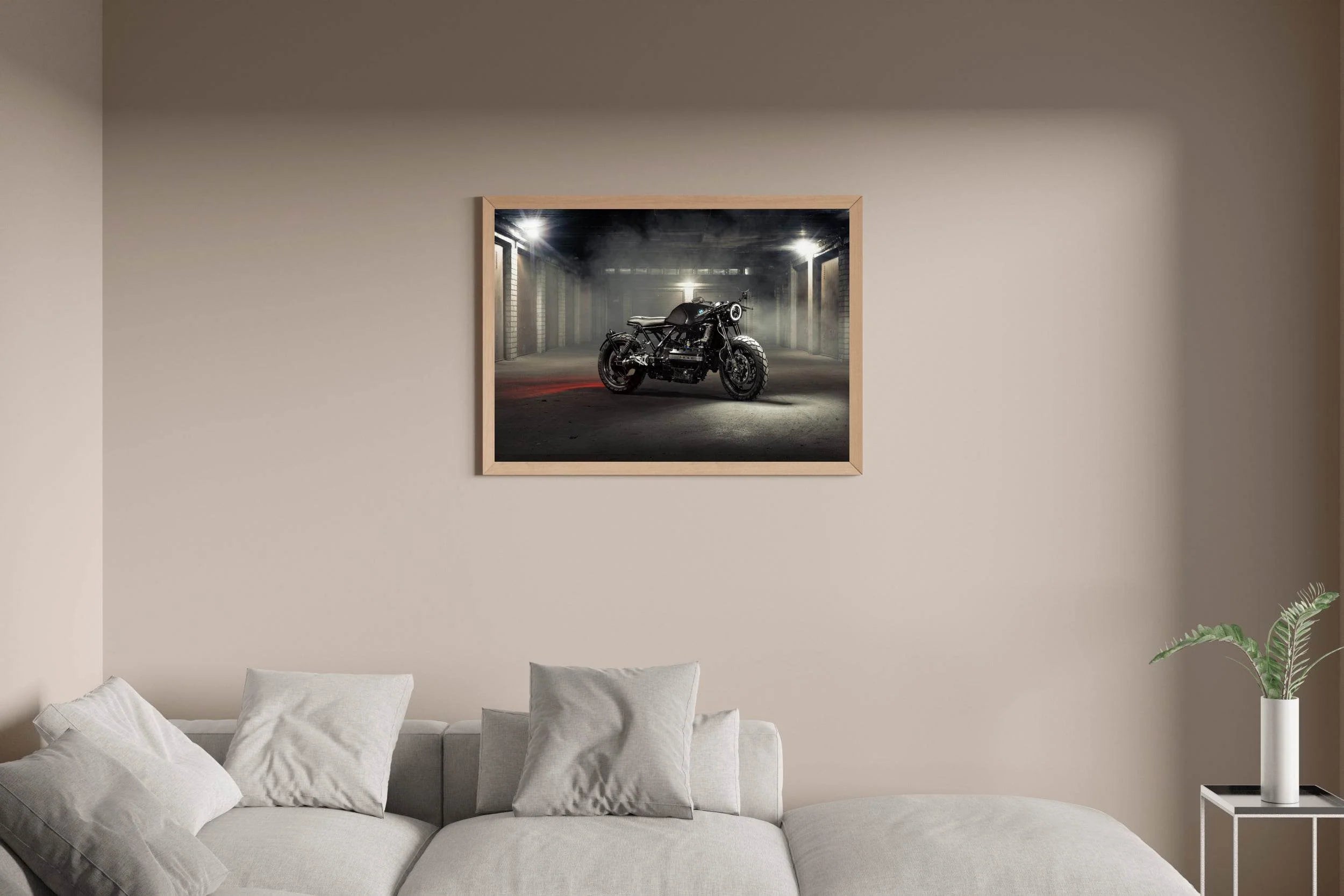BMW Cafe Racer Black & White Wall Art - beink online art store