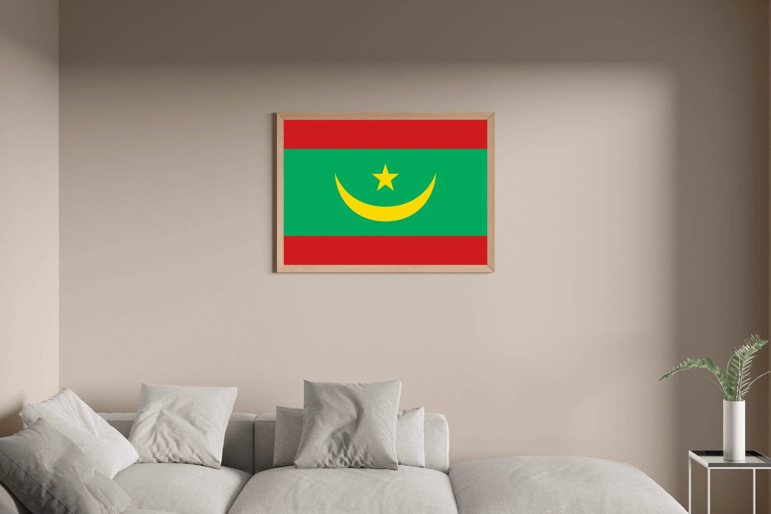 Mauritania National Flag Wall Art - beink online art store