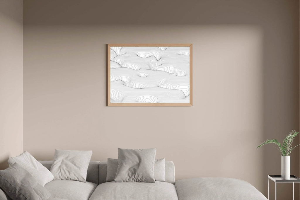 Hair Line Wave Abstract Wall Art - beink online art store