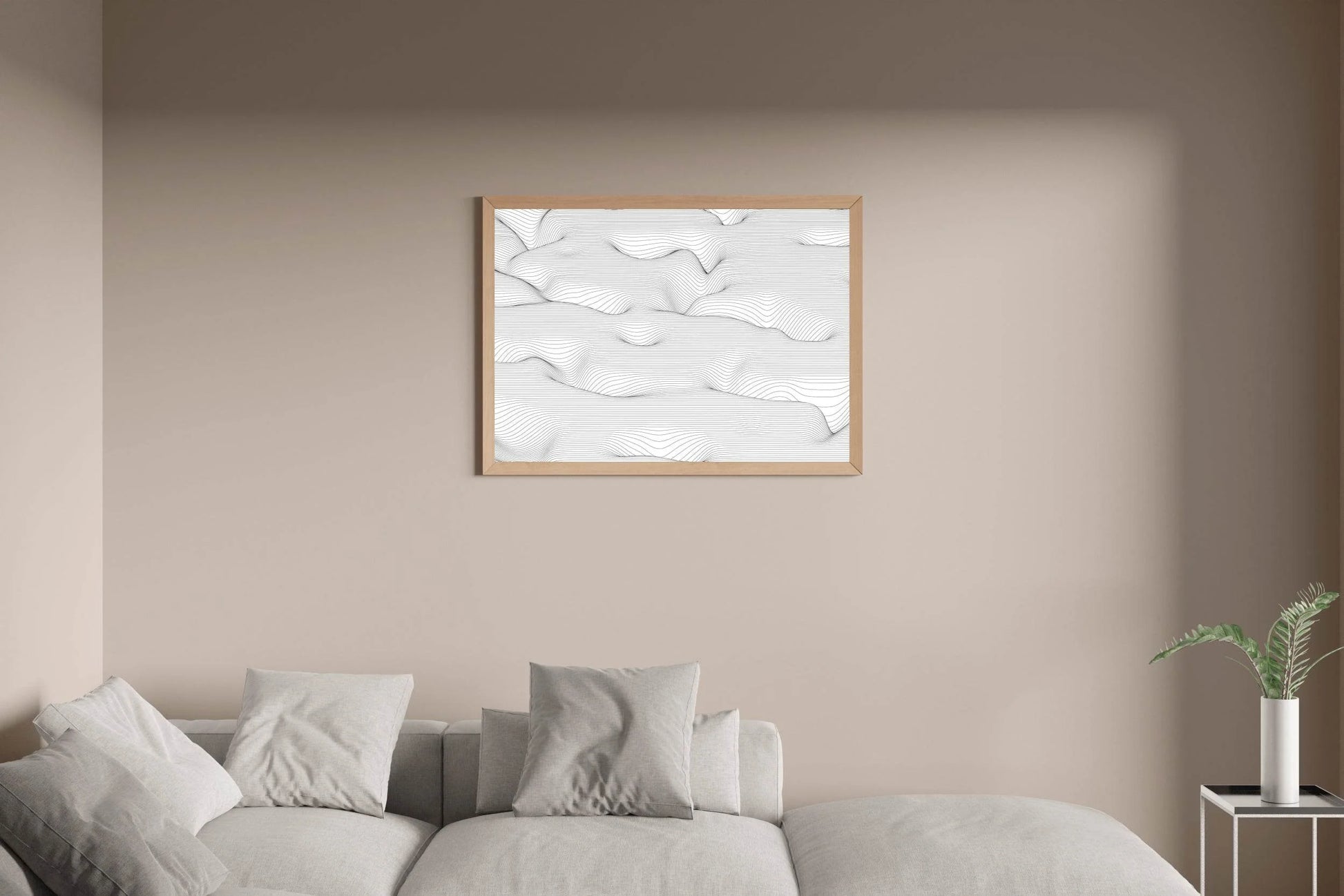 Hair Line Wave Abstract Wall Art - beink online art store