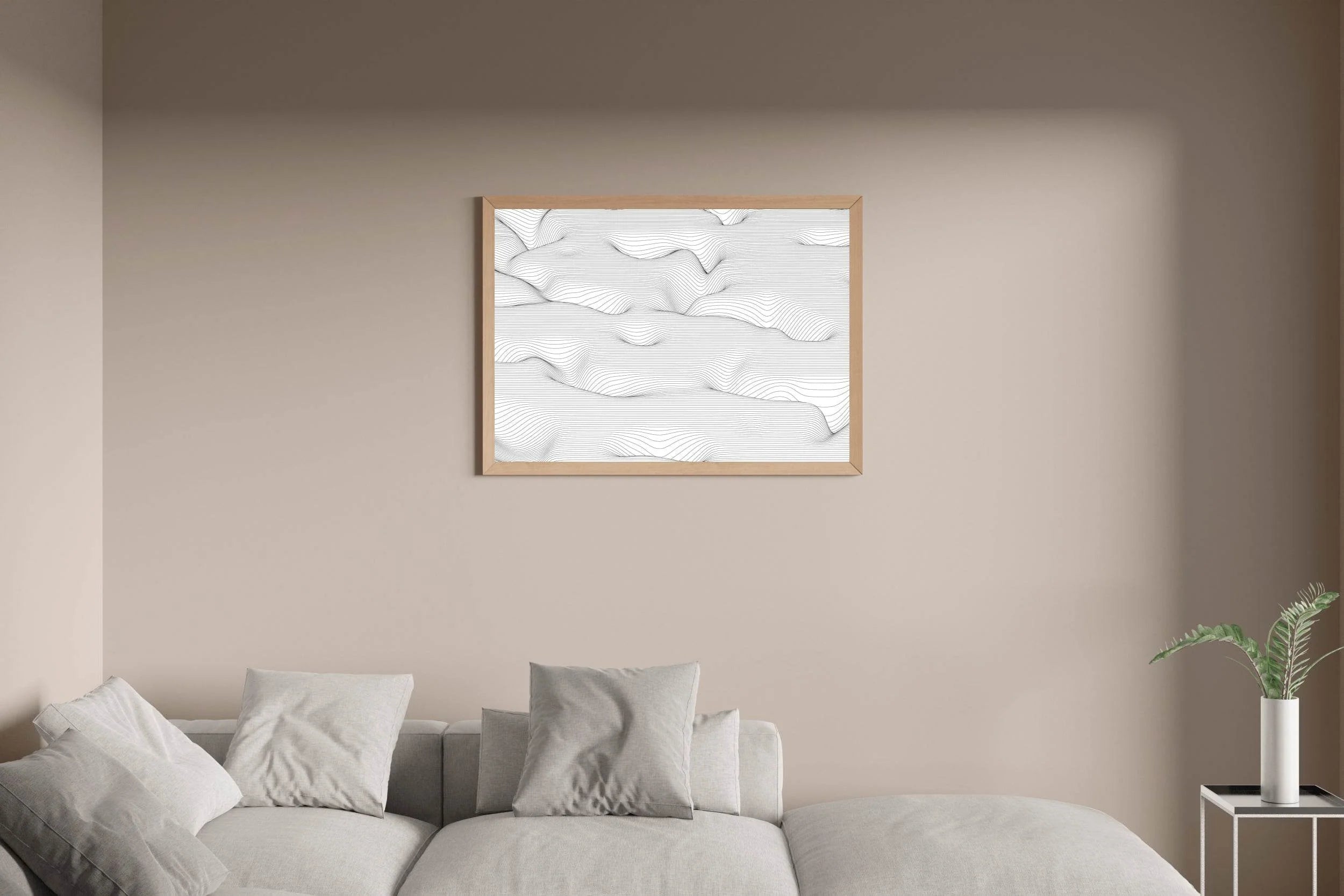 Hair Line Wave Abstract Wall Art - beink online art store