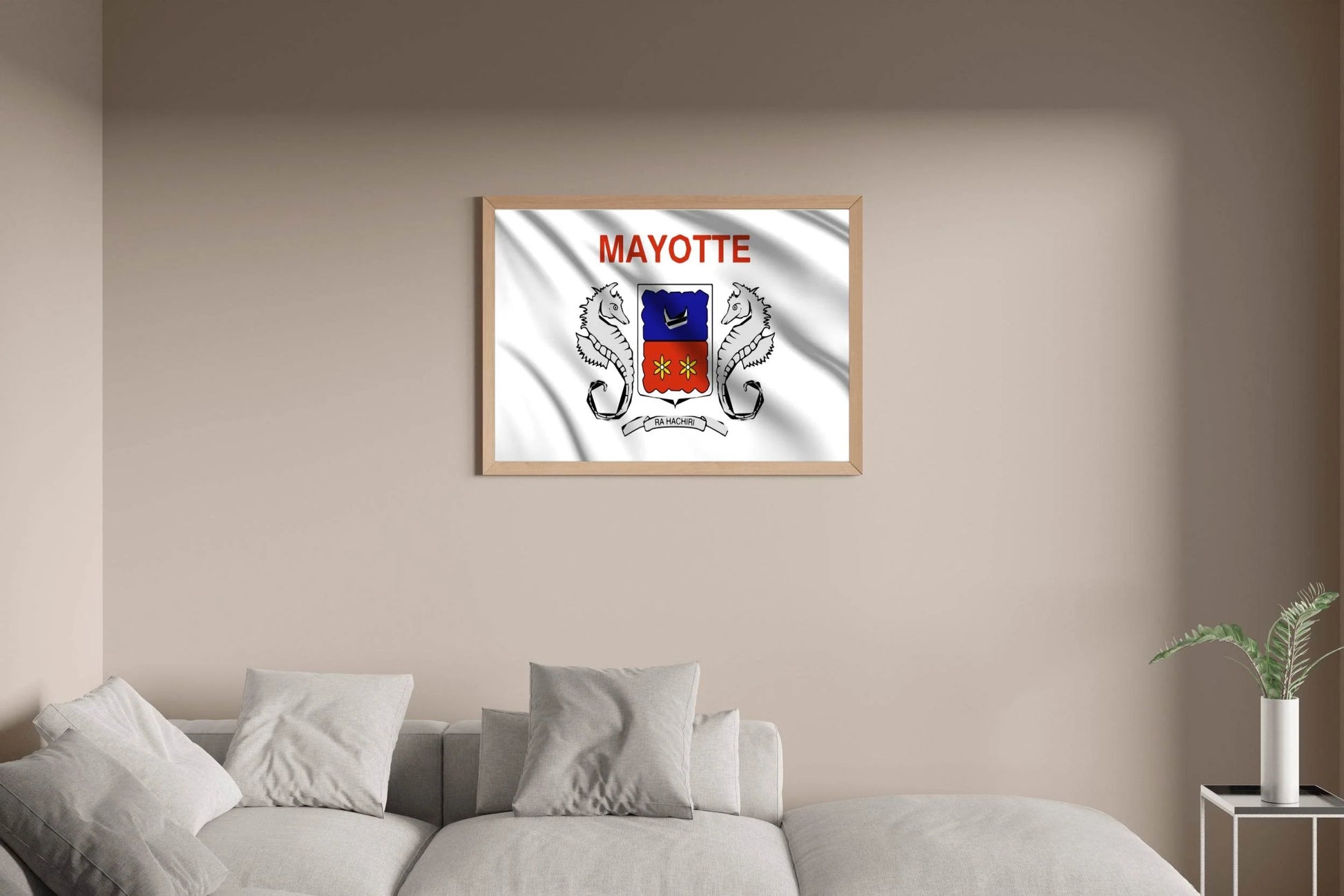 Mayotte National Flag Wall Art - beink online art store