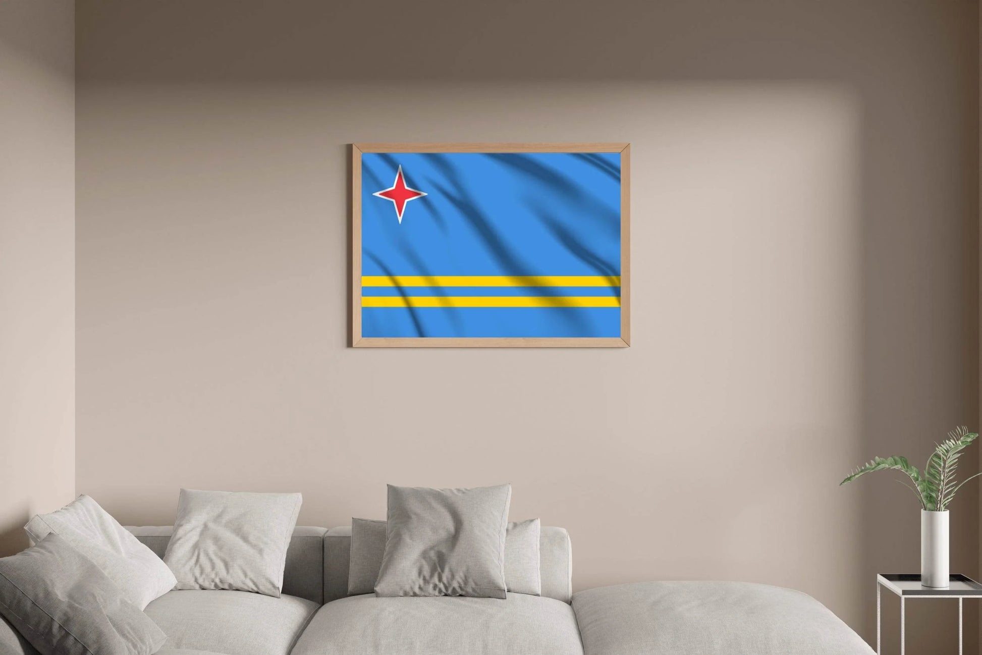 Aruba National Flag Wall Art - beink online art store