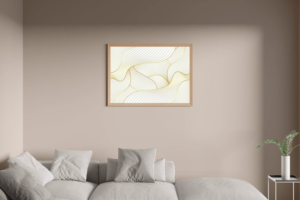 Golden Lines Are Intertwined Wall Art - beink online art store