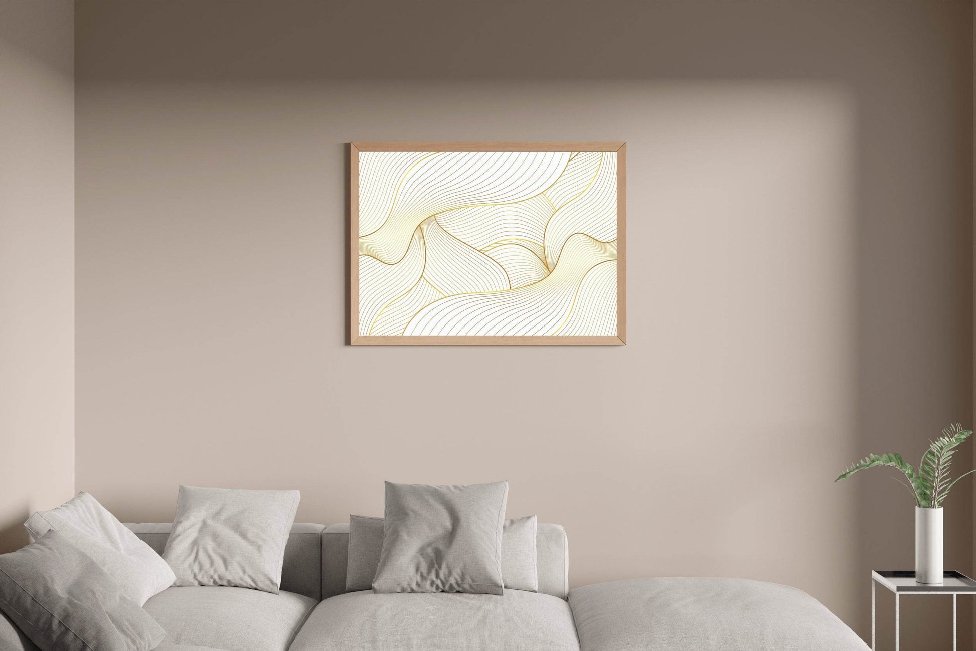 Golden Lines Are Intertwined Wall Art - beink online art store