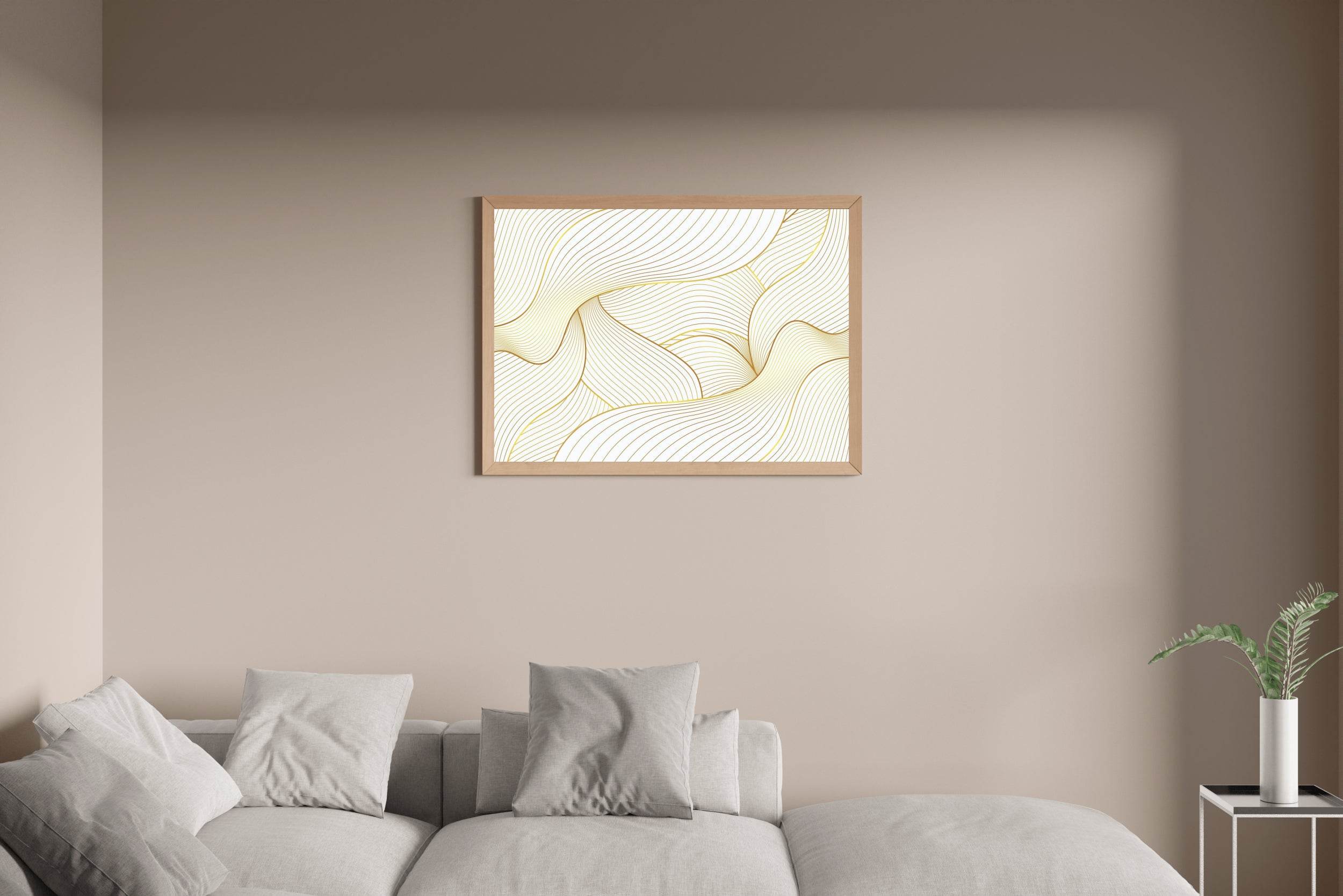 Golden Lines Are Intertwined Wall Art - beink online art store