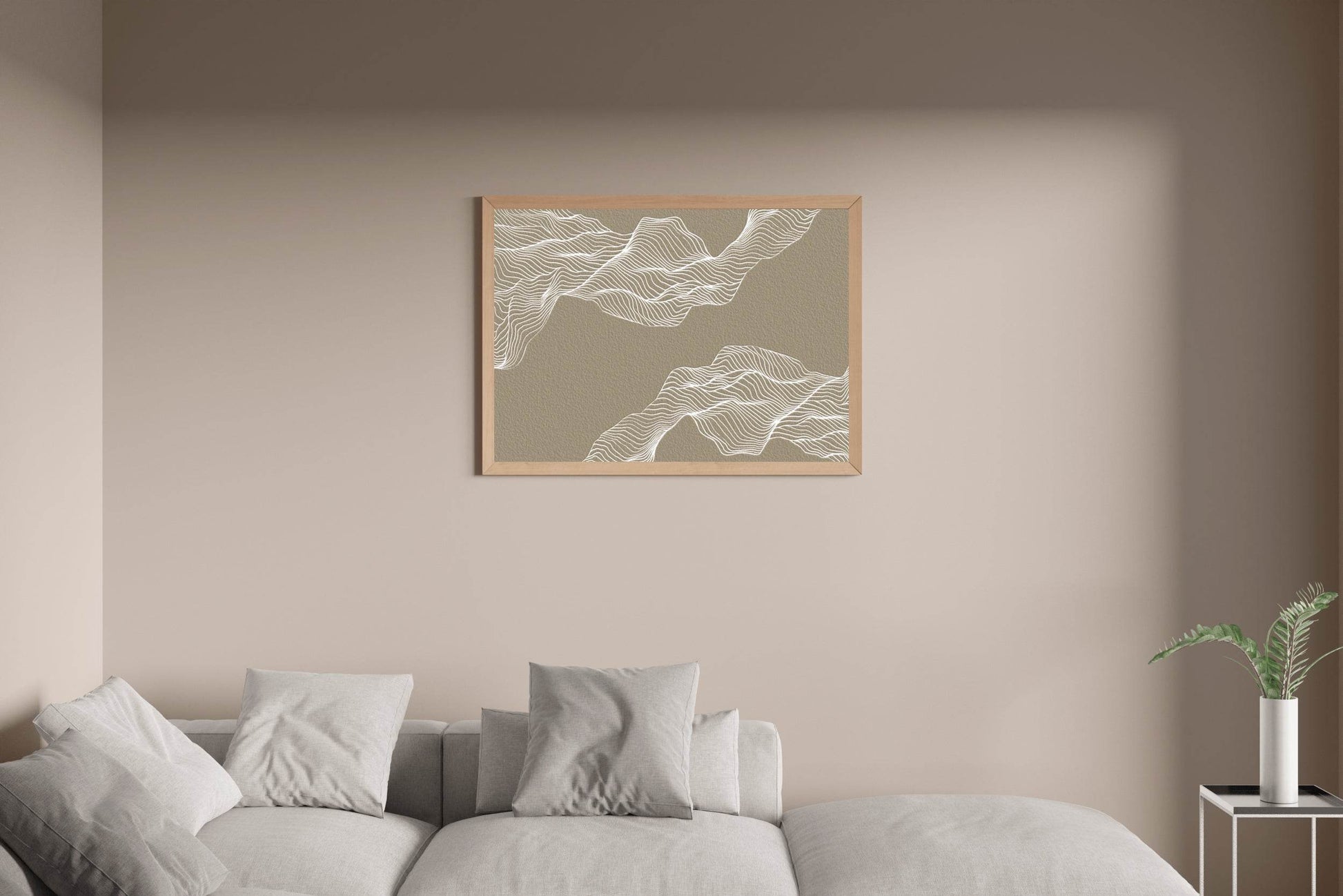 Wavy Vector Drawing Abstract Wall Art - beink online art store