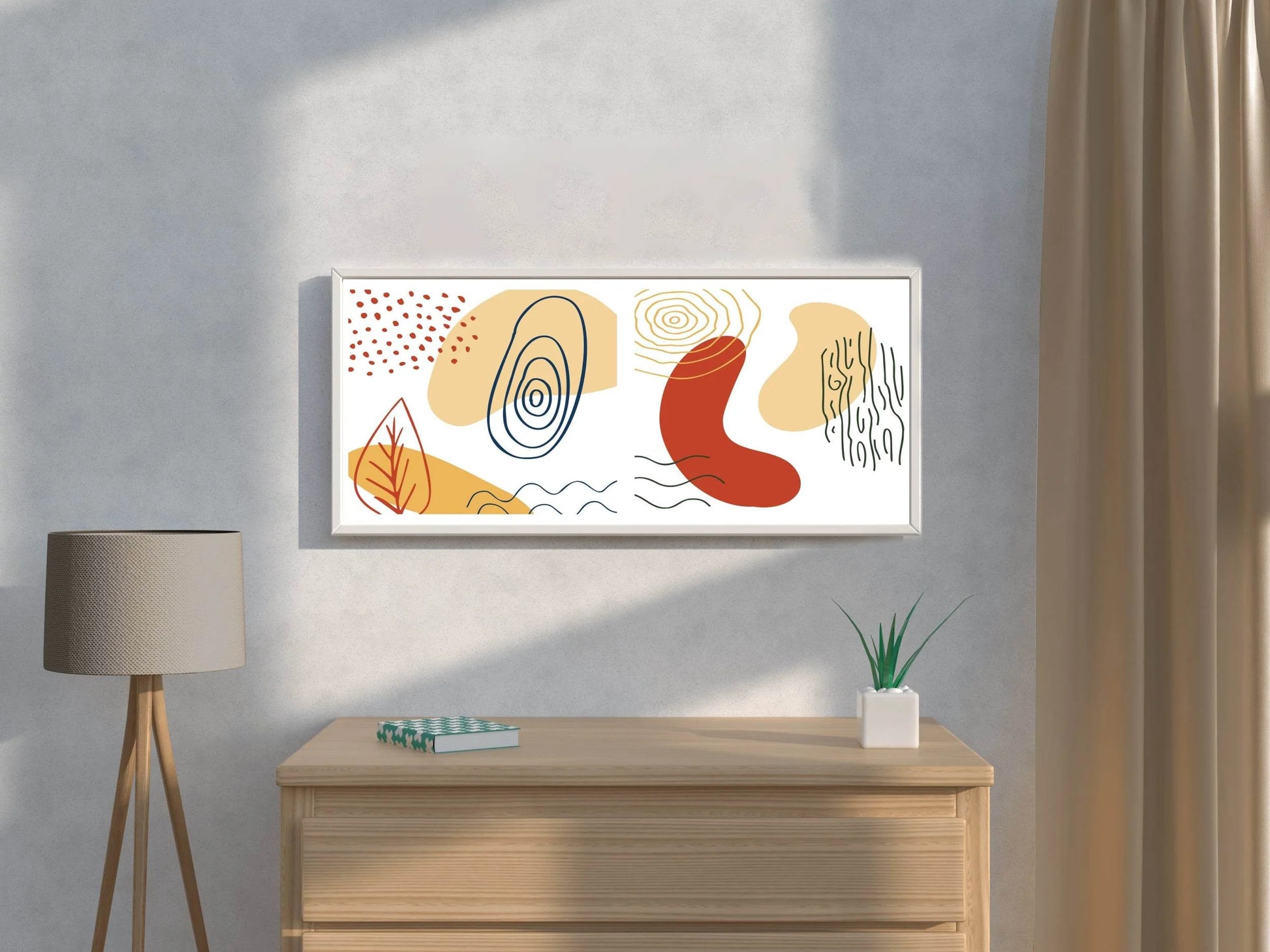 Handdrawn Shapes Abstract Wall Art - beink online art store