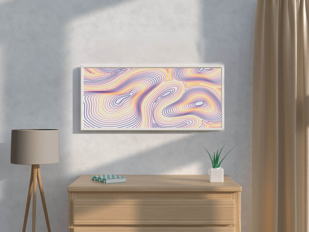 Colorful Hair Pattern Abstract Wall Art - beink online art store