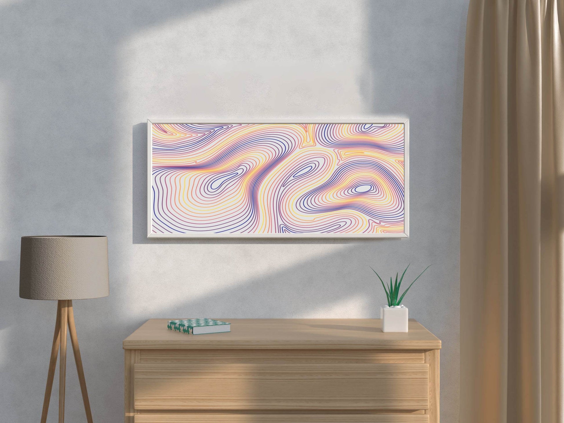 Colorful Hair Pattern Abstract Wall Art - beink online art store