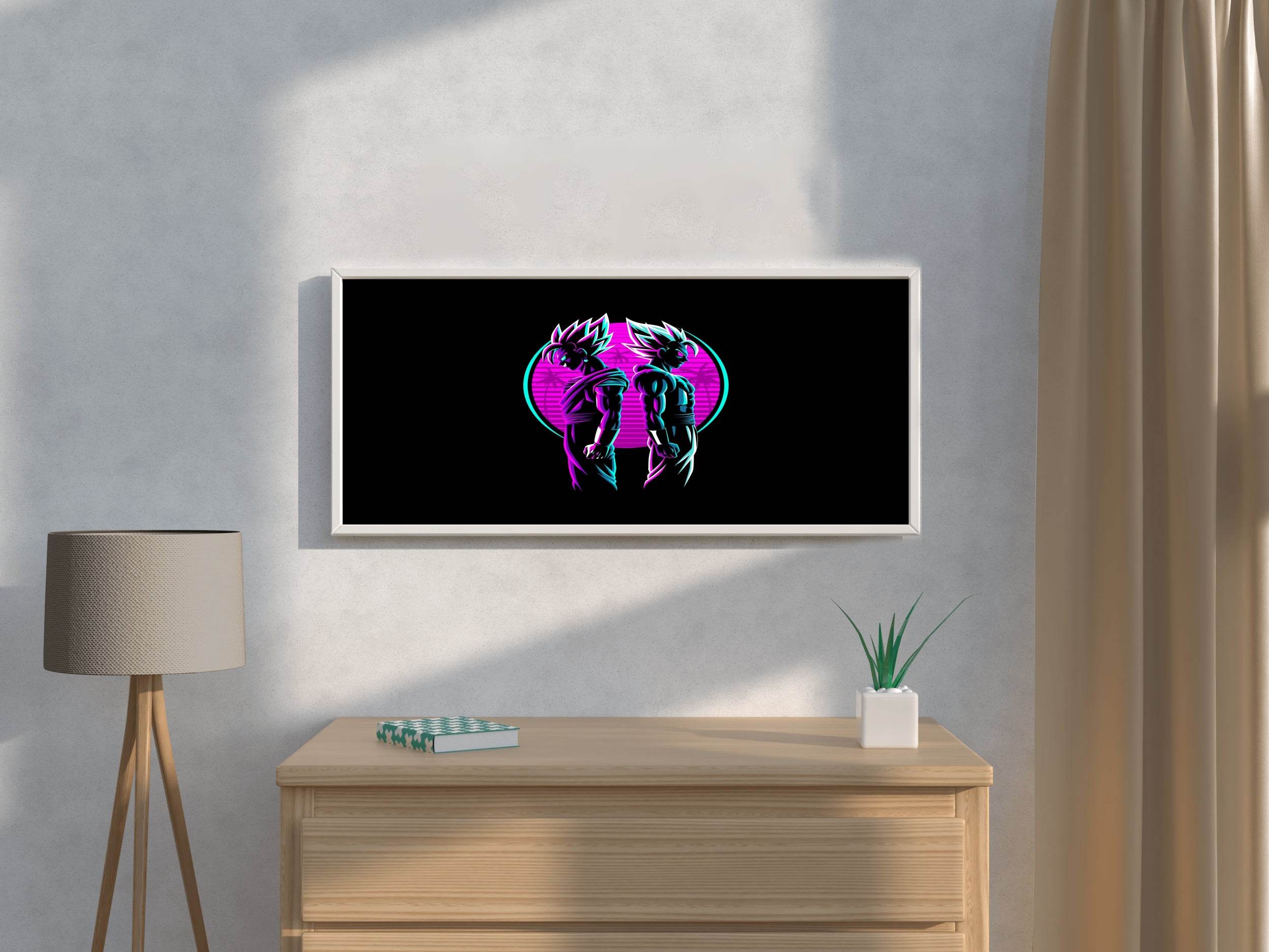Neon Dragon Ball Z Anime Wall Art - beink online art store